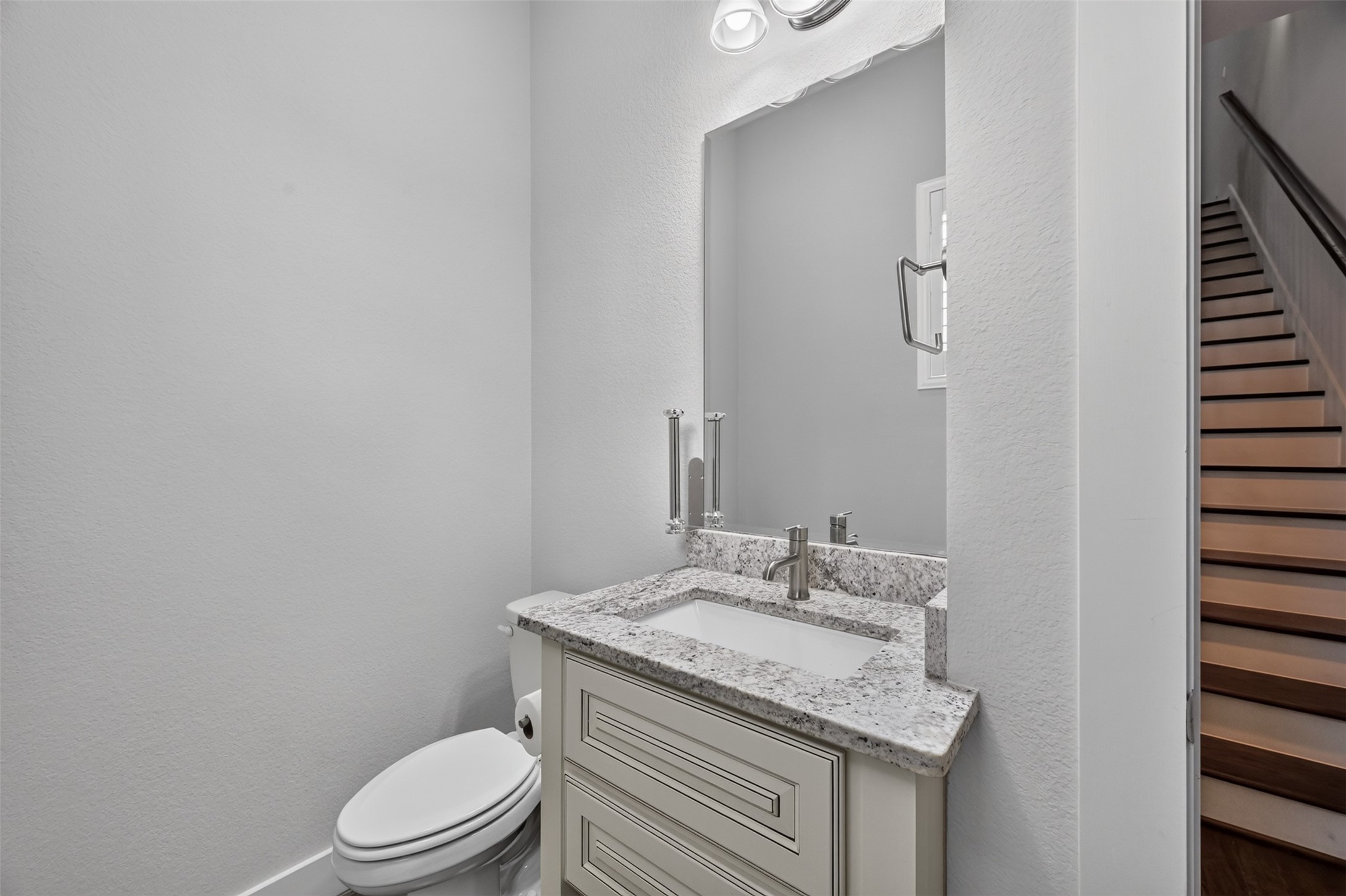 Powder room off 2nd floor.