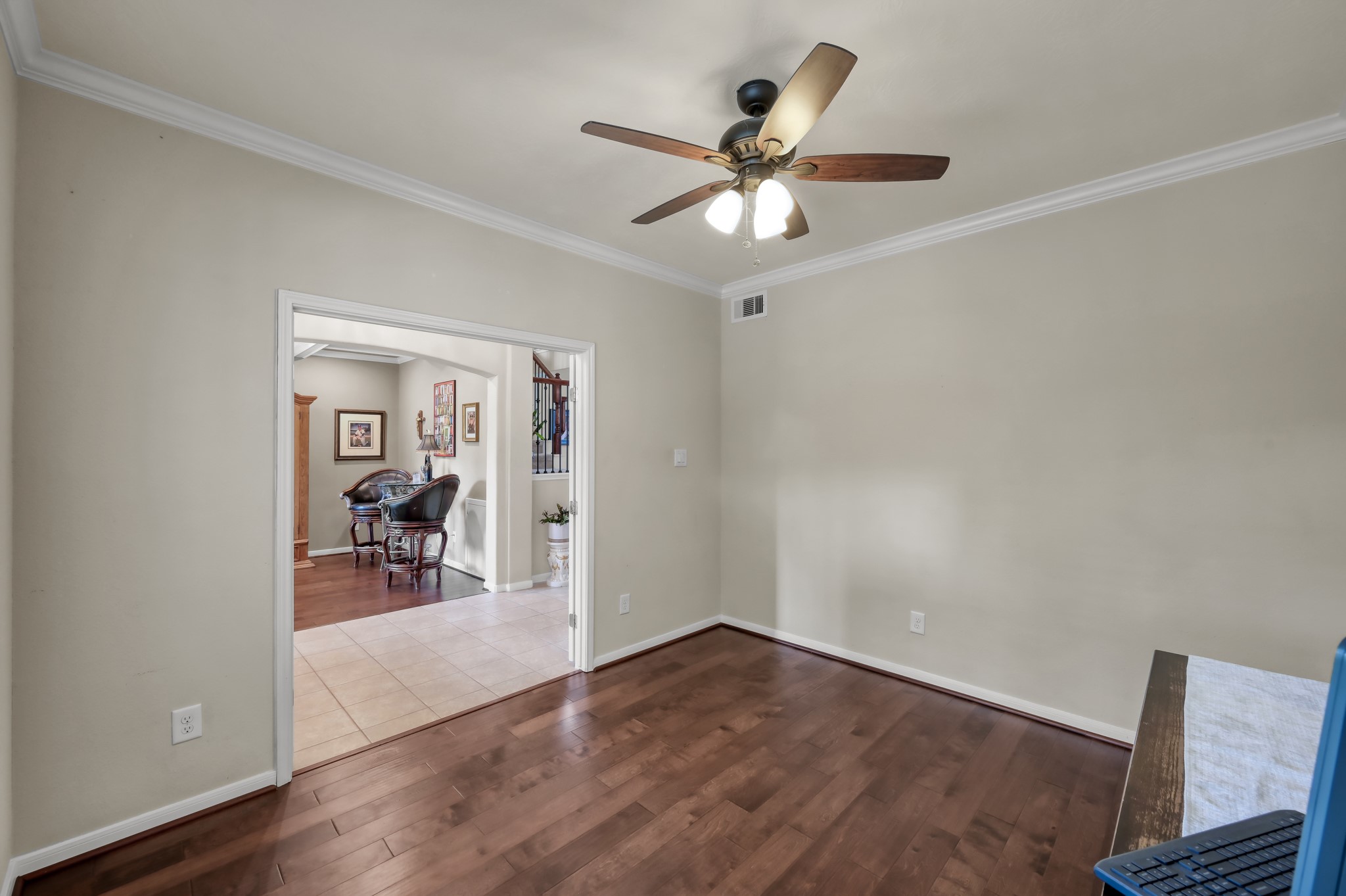 Conveniently located near the entry, the study offers endless possibilities with an open feel and easy flow into the main living areas of the home. Conveniently located near the entry, the study offers endless possibilities with an open feel and easy flow into the main living areas of the home.