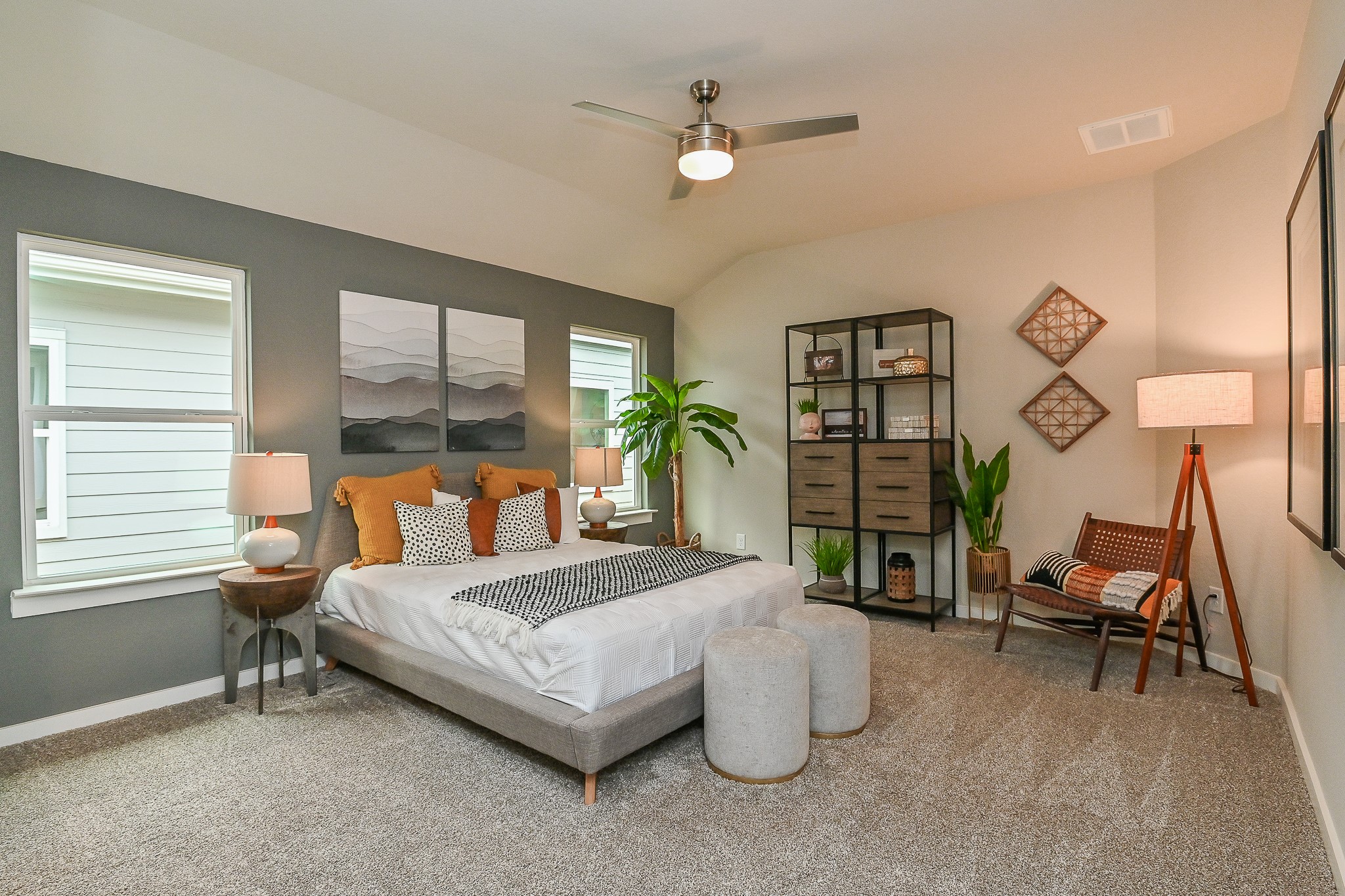 This gives you a sense of the size of the master bedroom when furnished. ***Photo of furnished model***