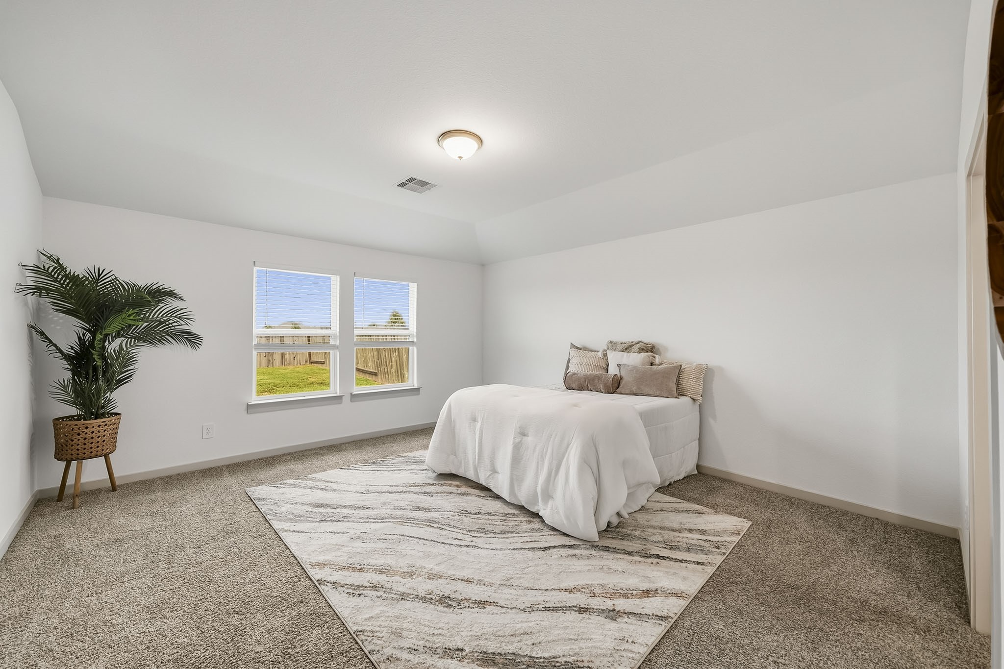 Primary bedroom with extra large area.