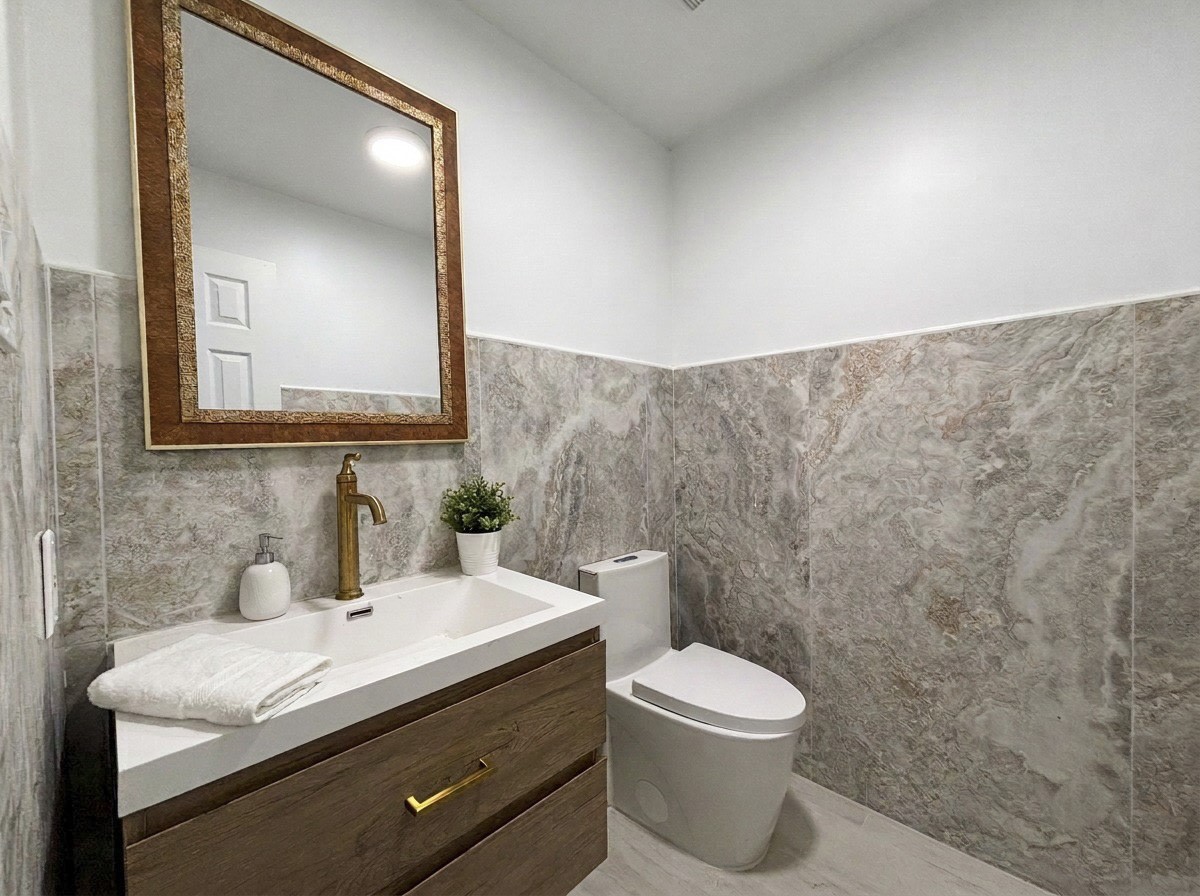Beautifully Remodeled half bath.