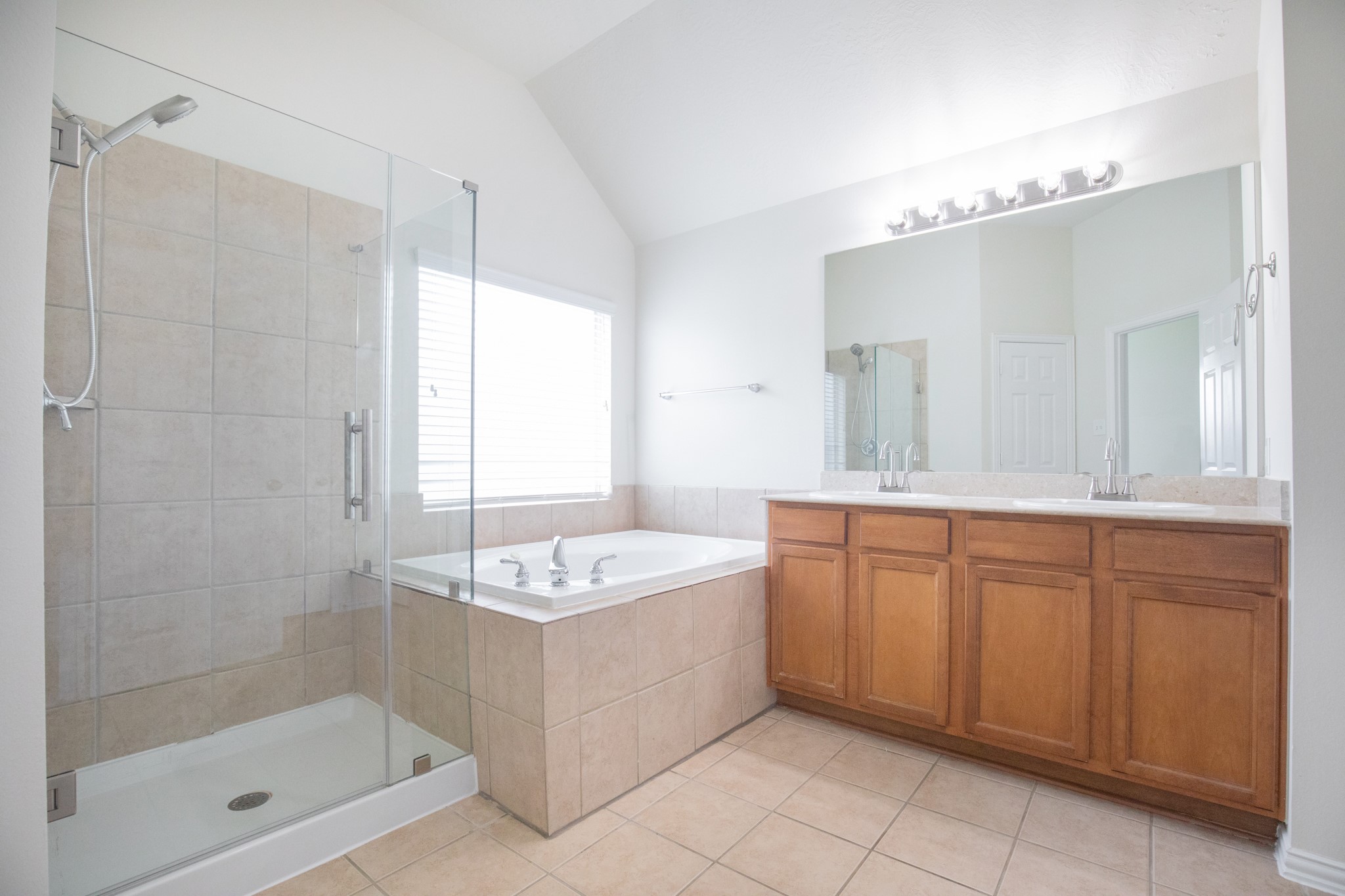 Updated shower of primary master bedroom