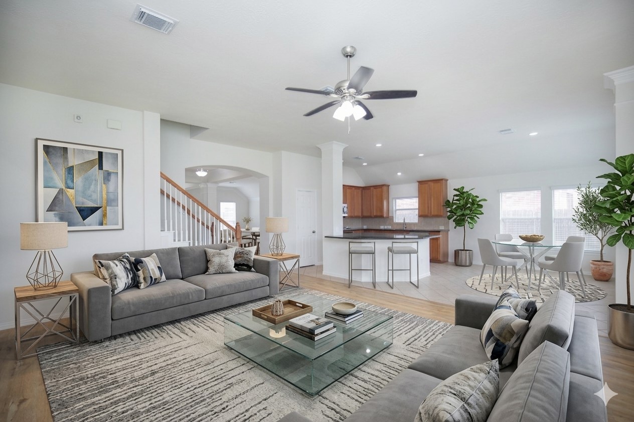 Open spacious island Kitchen to family room, breakfast area