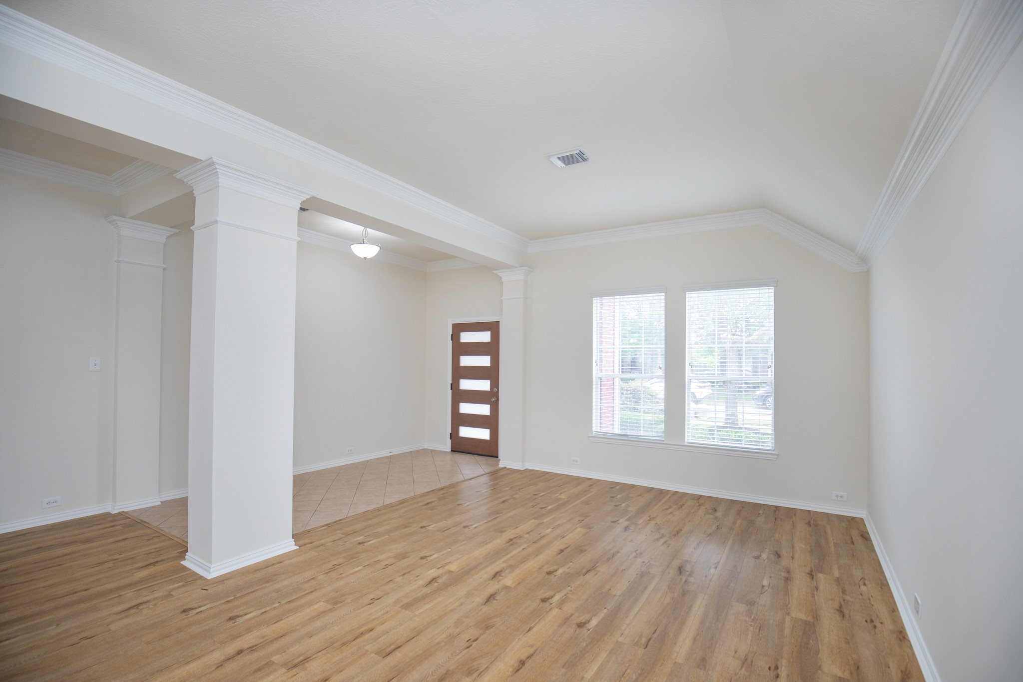 Formal dining and Formal living with updated floor