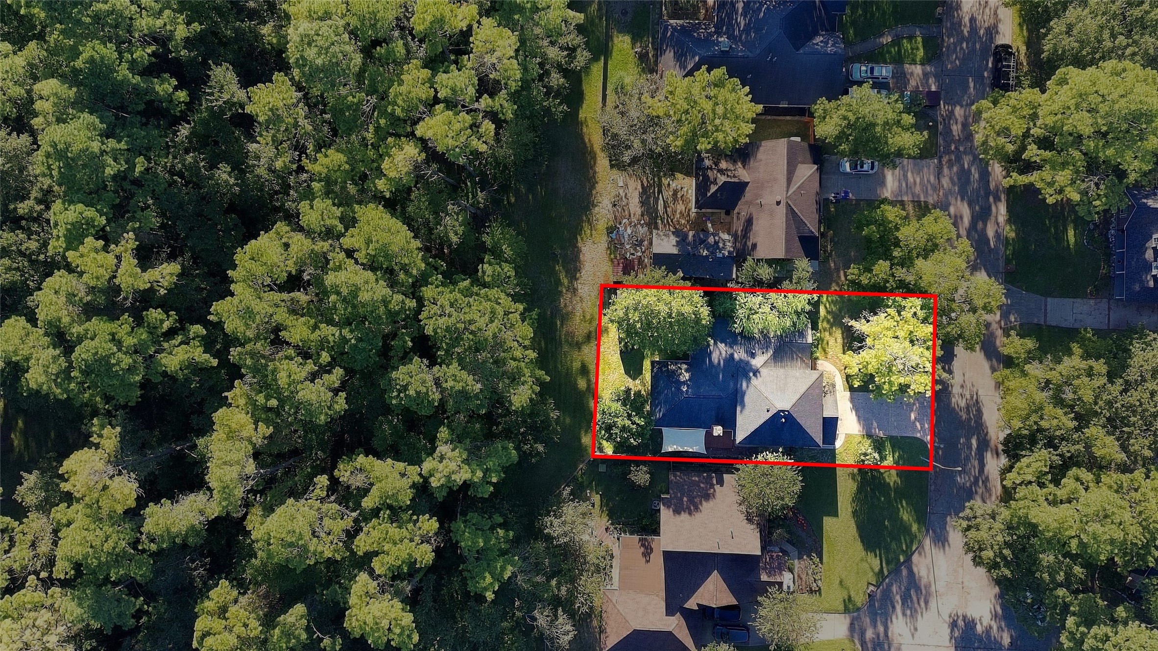 Aerial View of House and green space