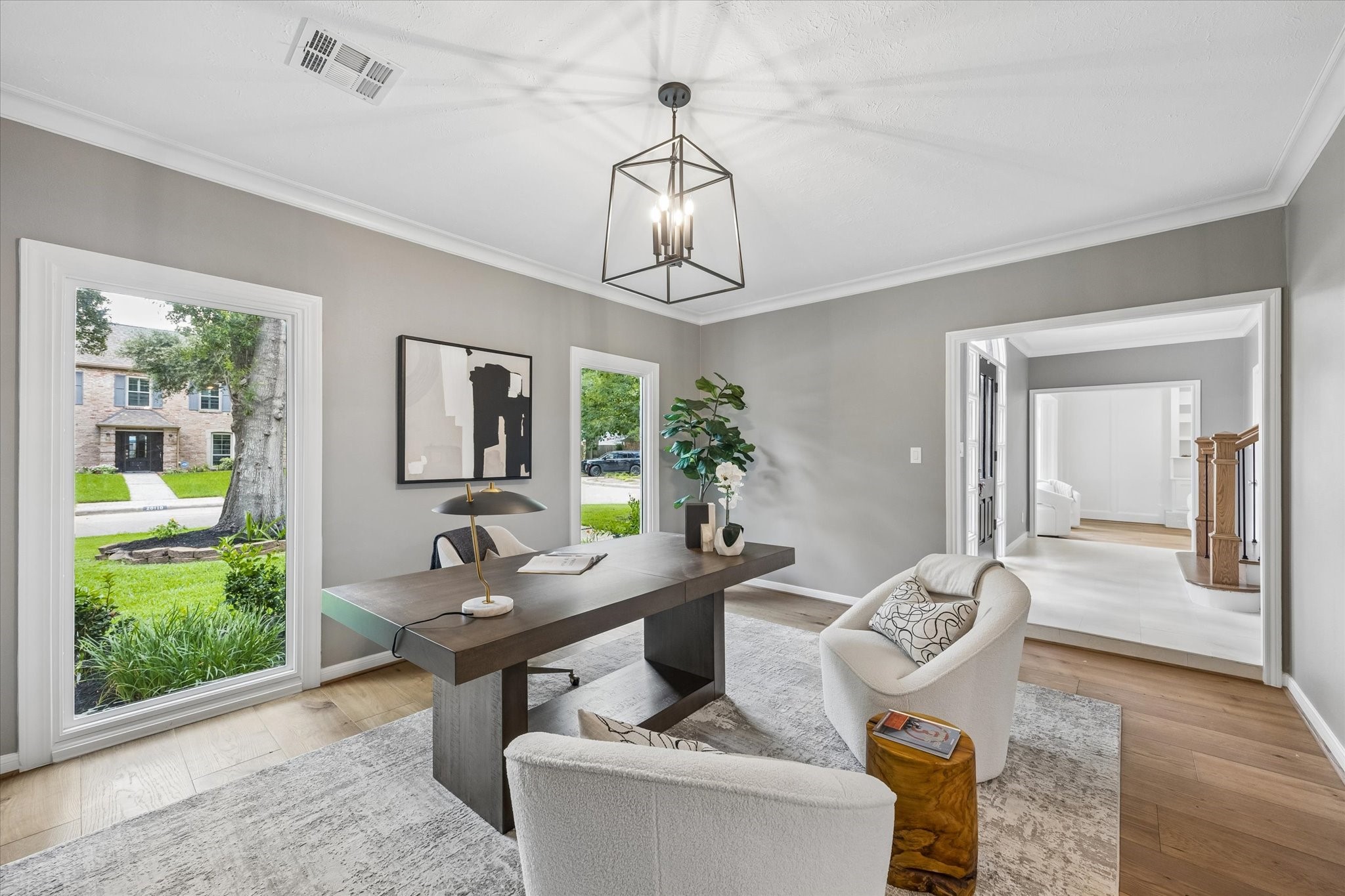 First Floor extra space, staged as an office, could be a den, game room or anything you want!