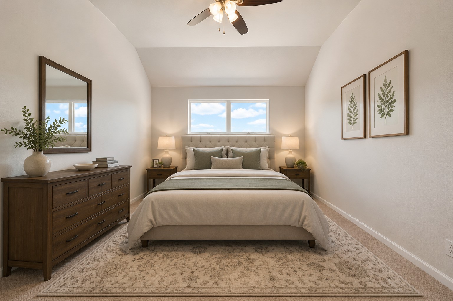 Enjoy a quiet escape with plenty of natural light to make this third bedroom your own.