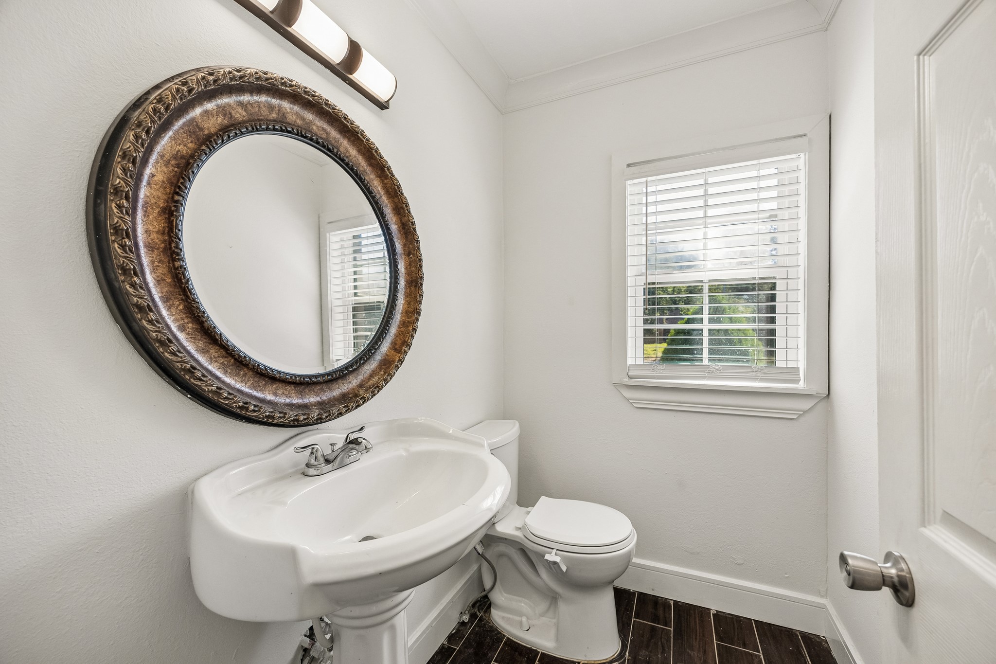Powder room on the first floor.