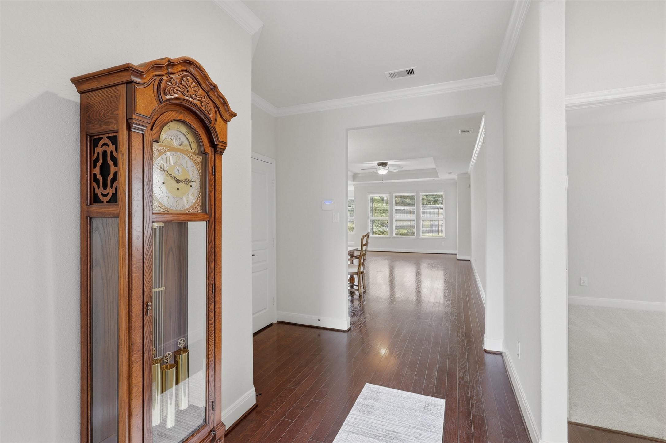 Entry leads to garage, secondary bedrooms and living area.