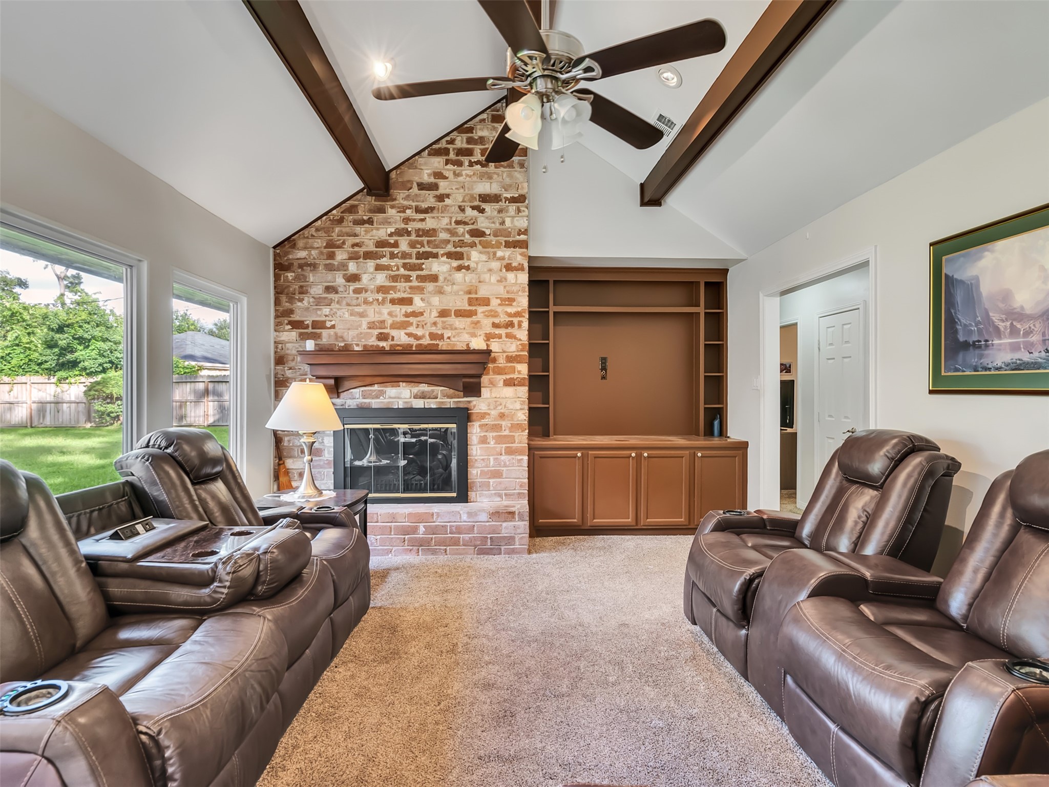 A built-in big enough to hold a huge TV.