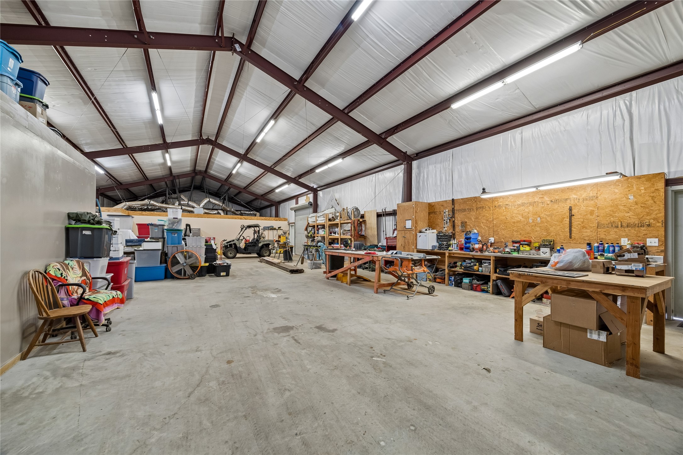 Equip with commercial grade shelving & 14" walls