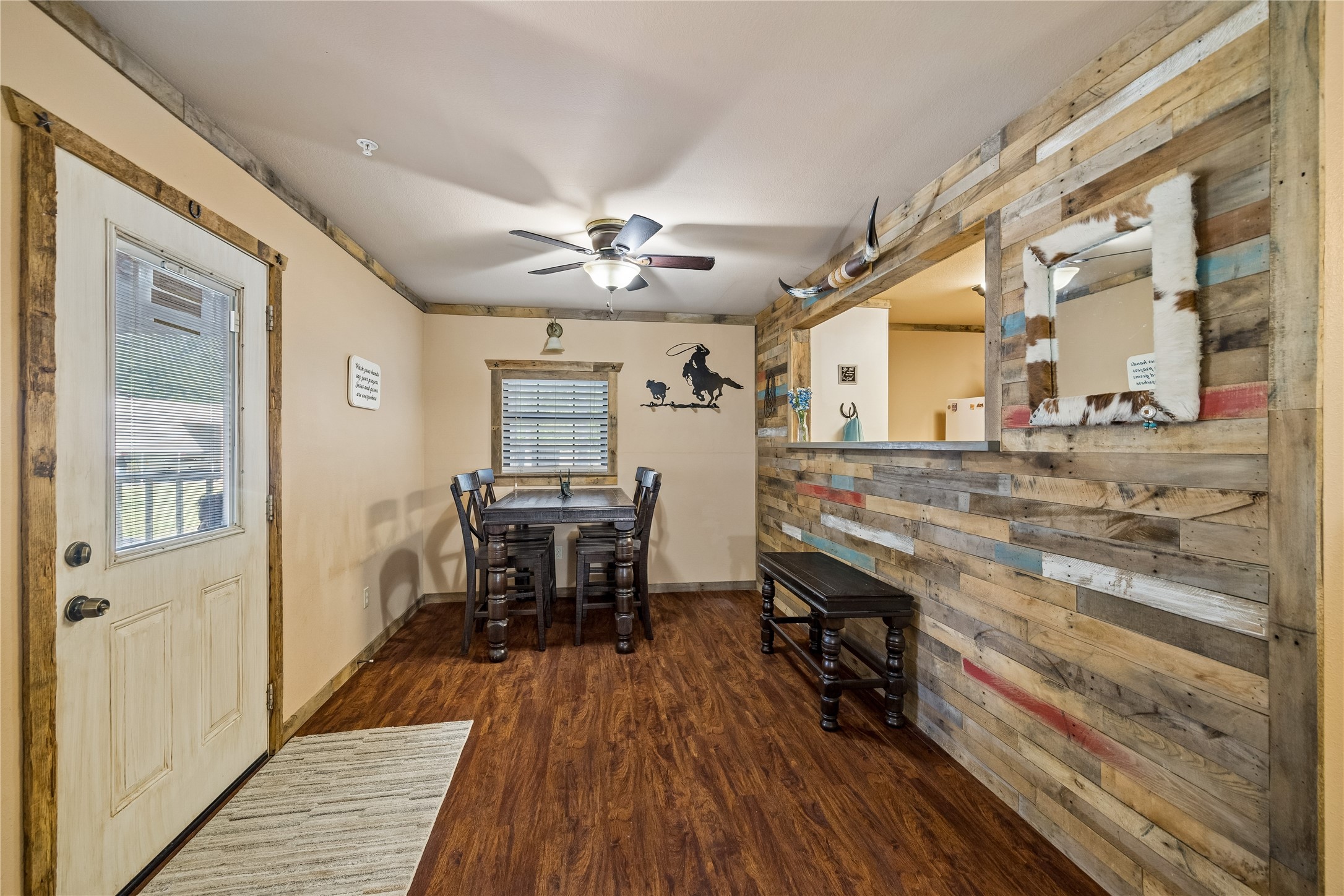"The Lodge" & "Americana" have gorgeous wood walls