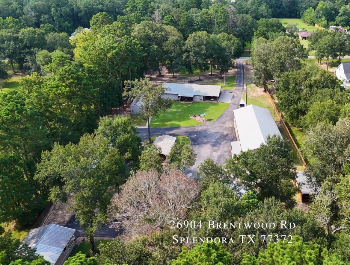 Aerial photo view from the back of the property