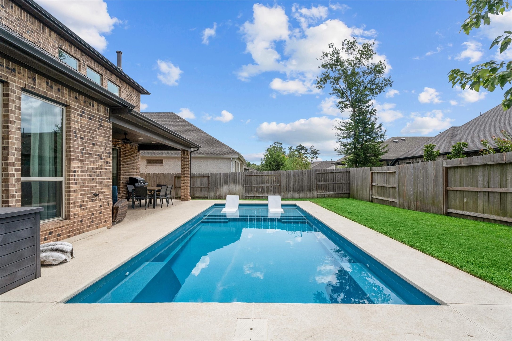 Cool off on warm Texas afternoons or unwind poolside after a long day in your own private oasis.