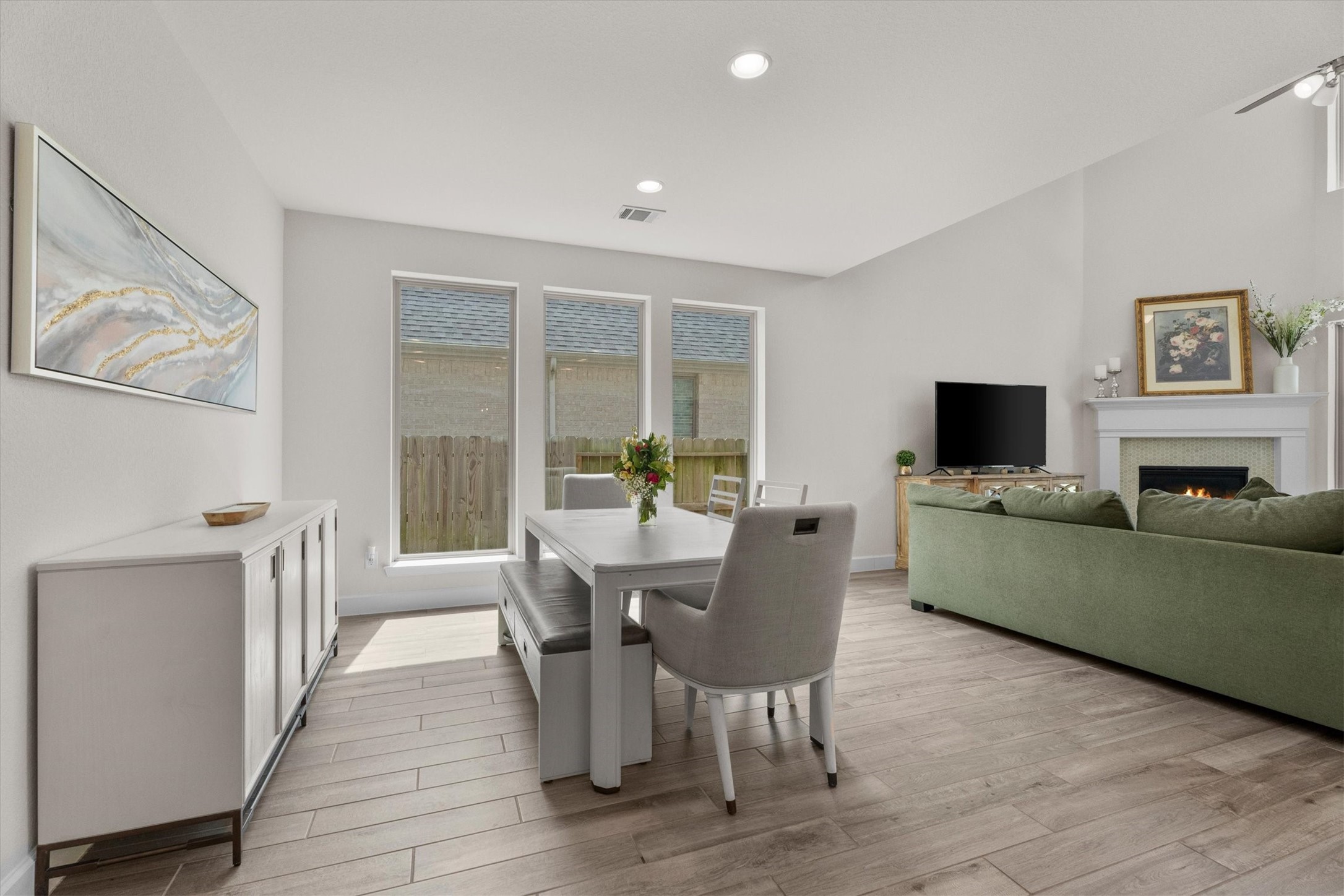 Whether entertaining a crowd or enjoying a quiet evening in, this inviting space adapts beautifully to every occasion.