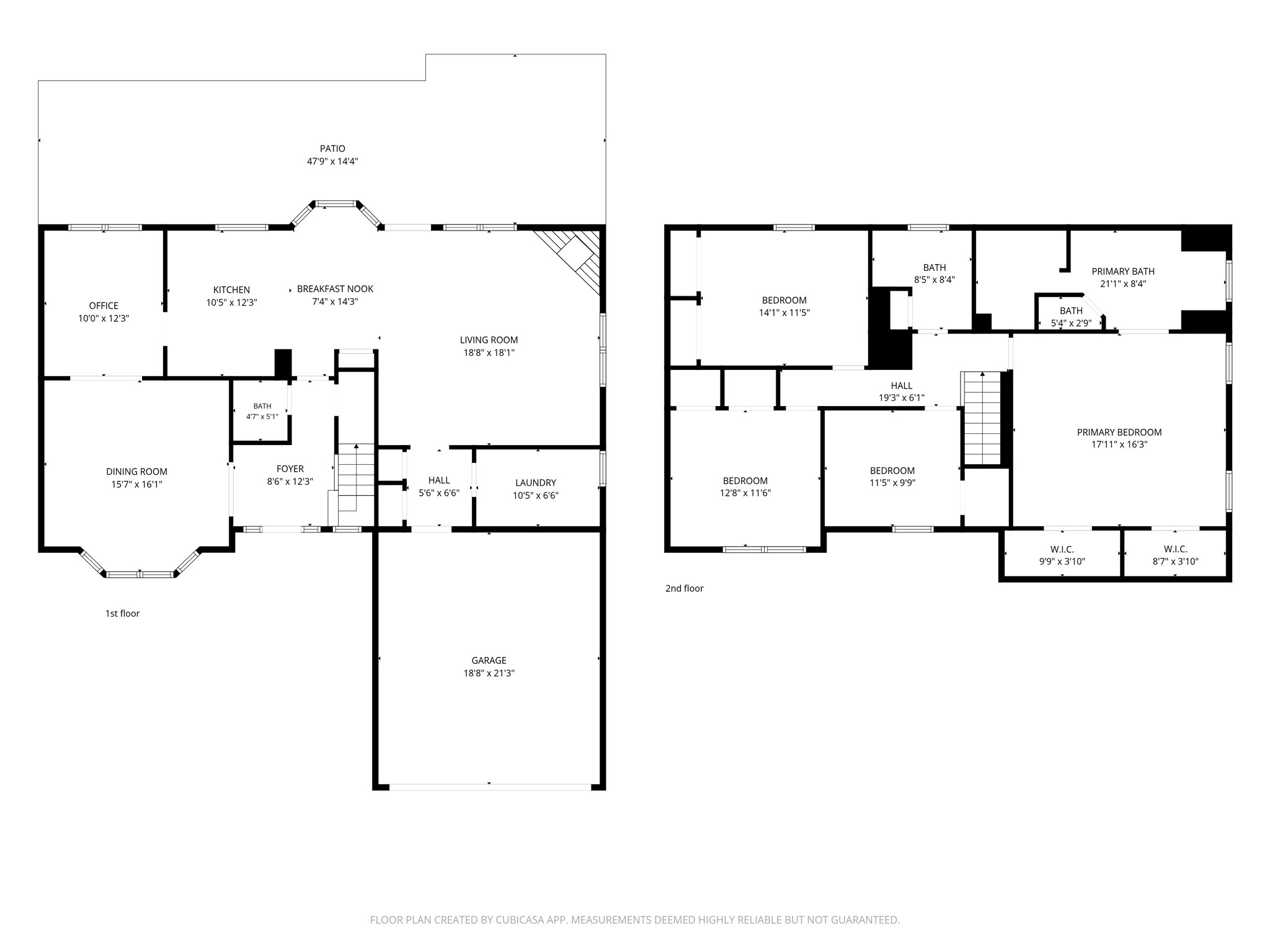 Thoughtfully designed two-story floor plan featuring four bedrooms, spacious living and dining areas, a dedicated home office, and convenient first-floor, in-house laundry room.