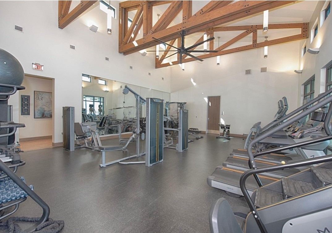 one of two gyms, located by the lagoon