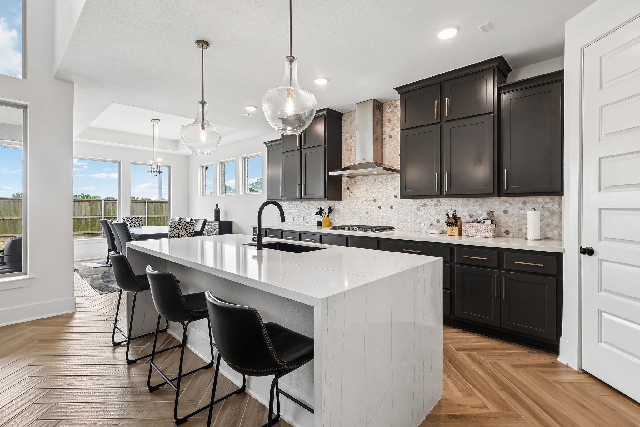Another kitchen view to include the dining room
