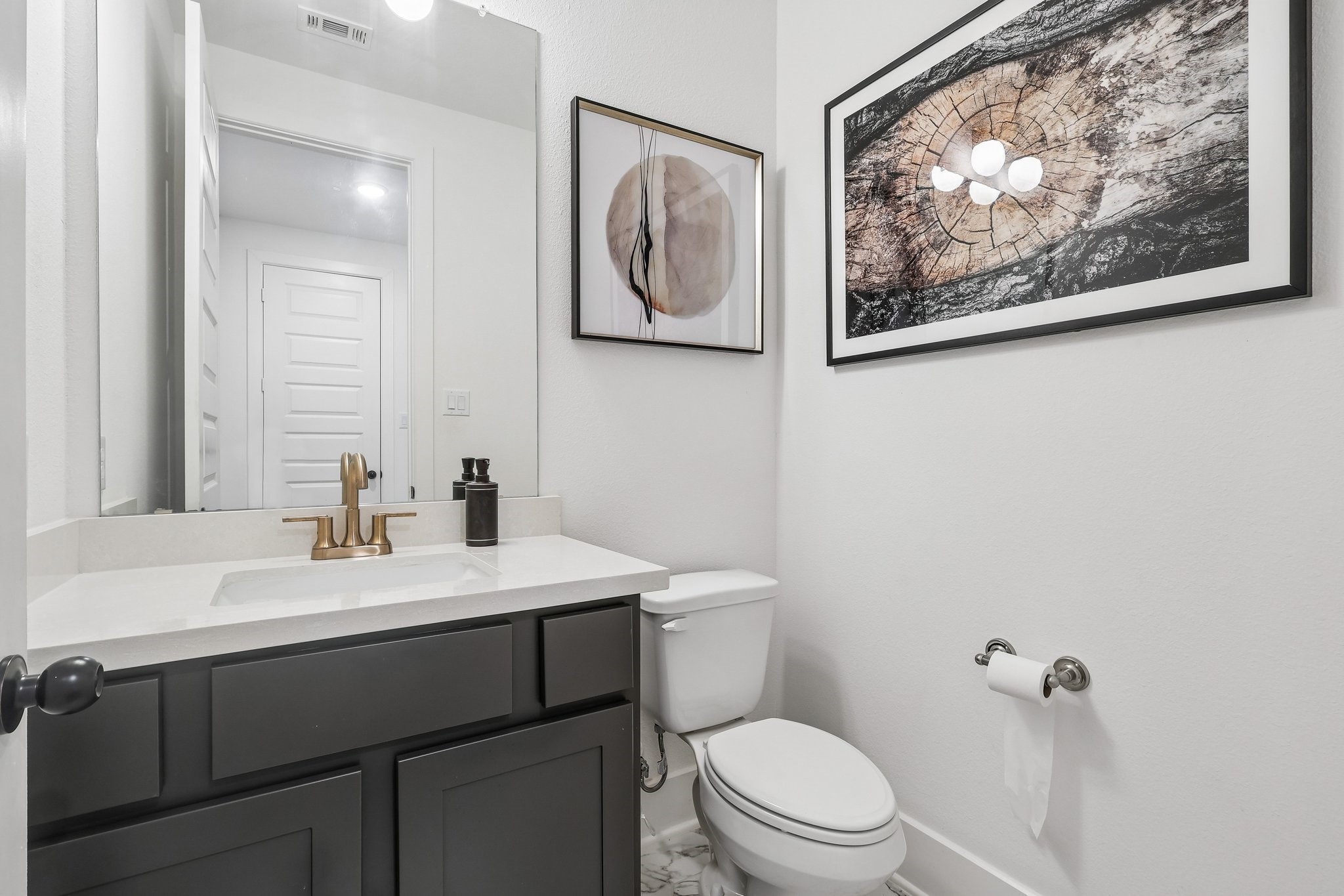 Half bath located downstairs
