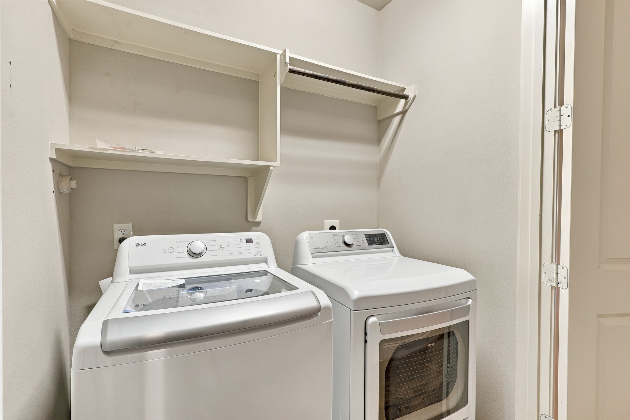Washer and dryer included on second floor.