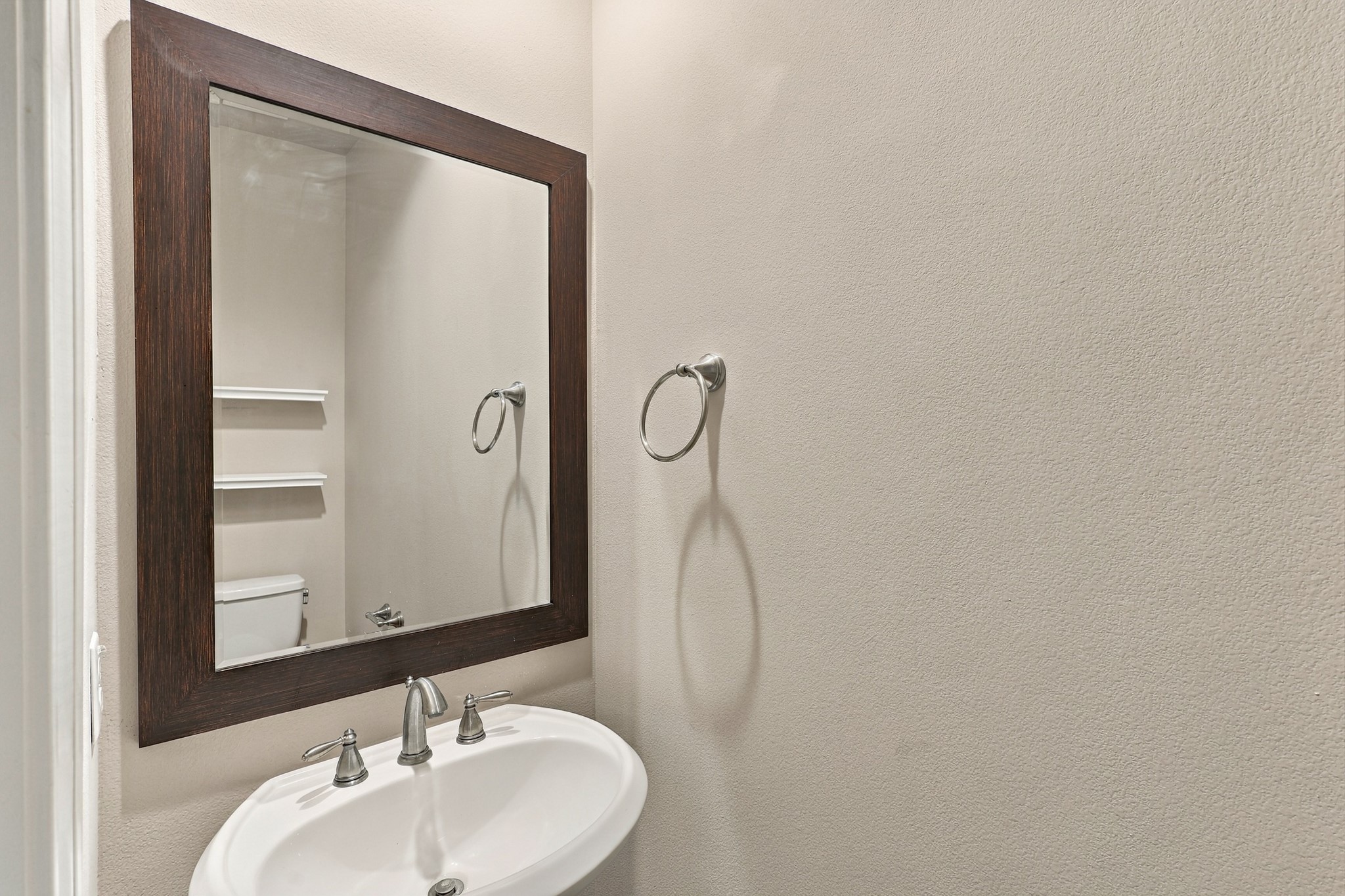 Half bath on second floor living.