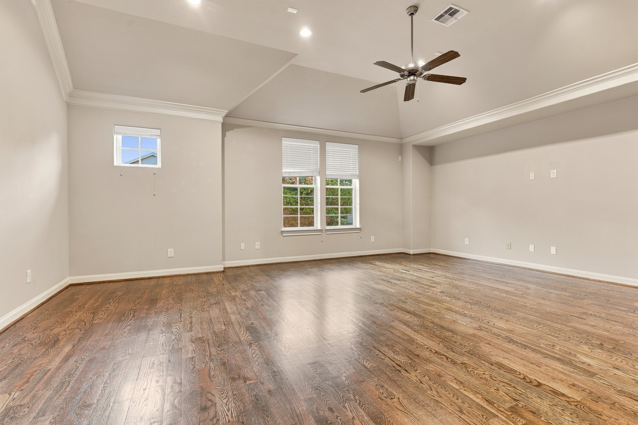 Second-floor open-concept living and dining.