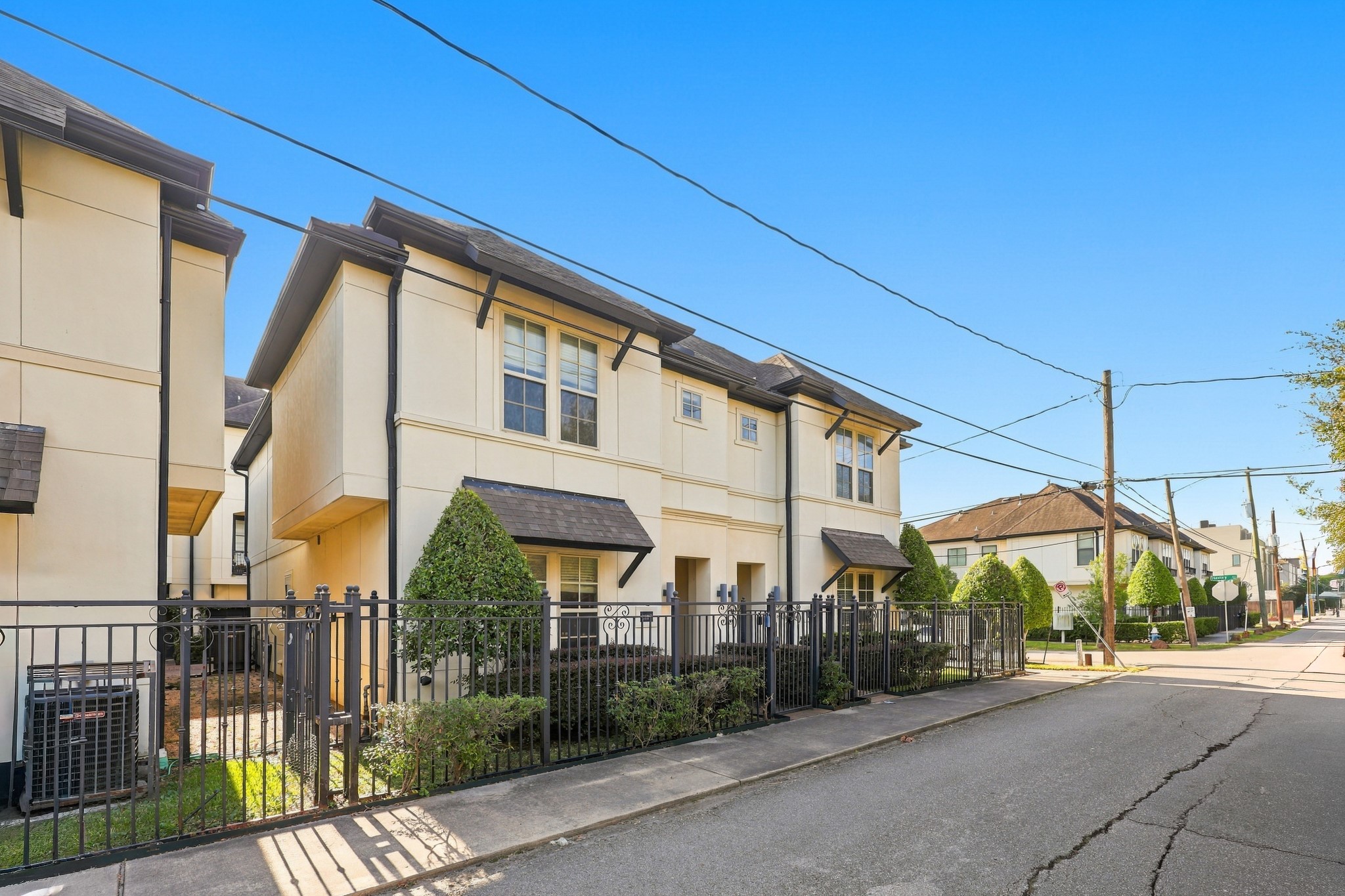 Street view of townhome.