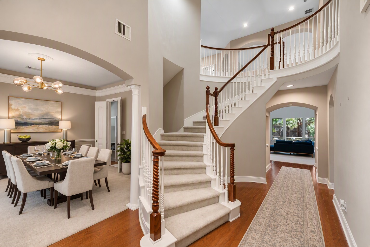Virtually staged to help you envision how the space can look when furnished.