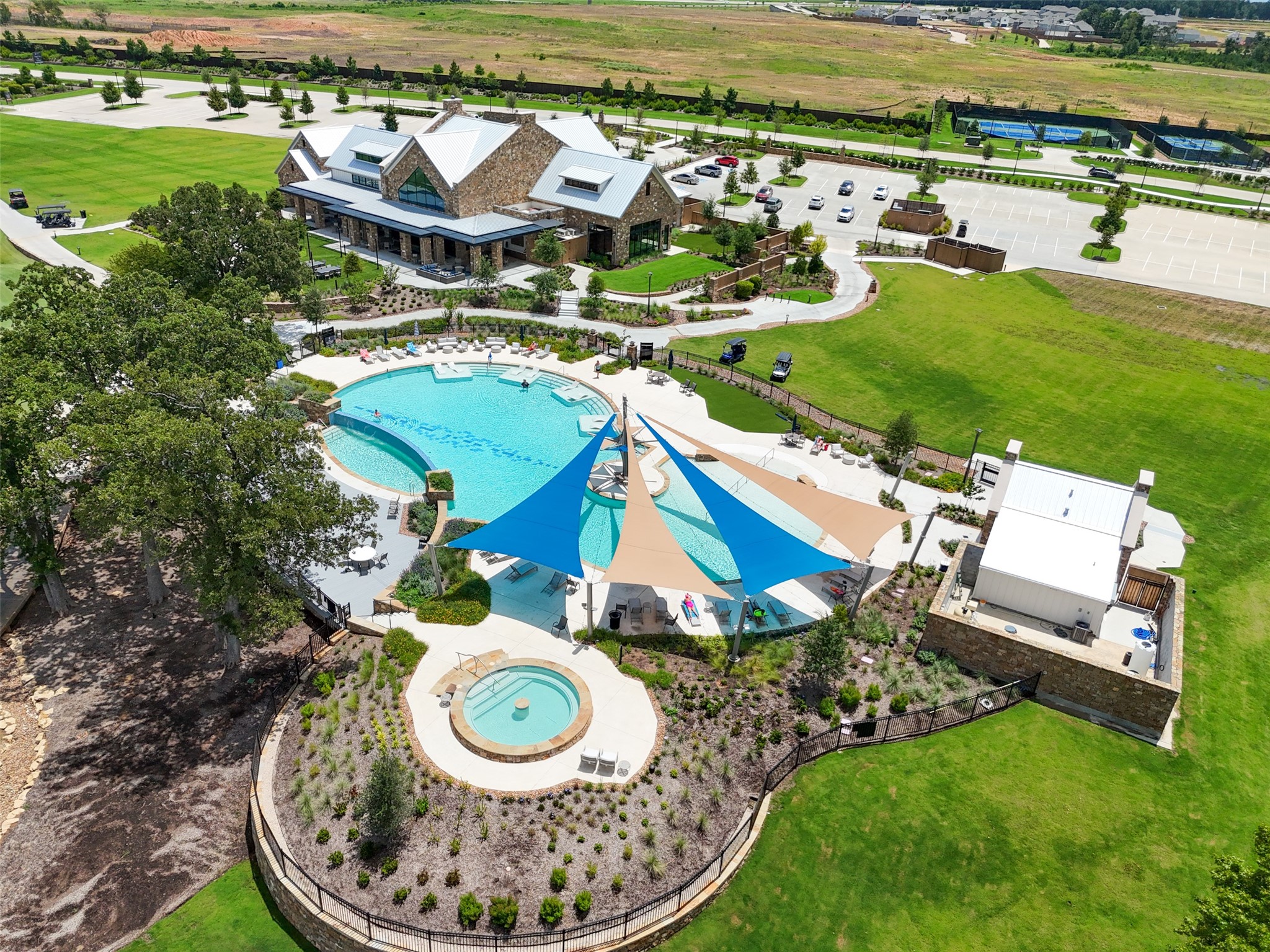 The resort style pool