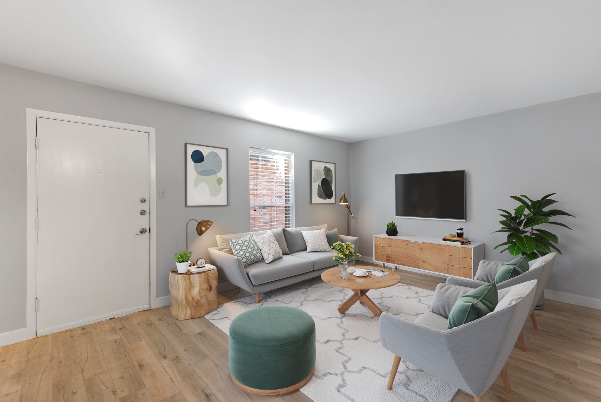 Living Room has been Virtually Staged