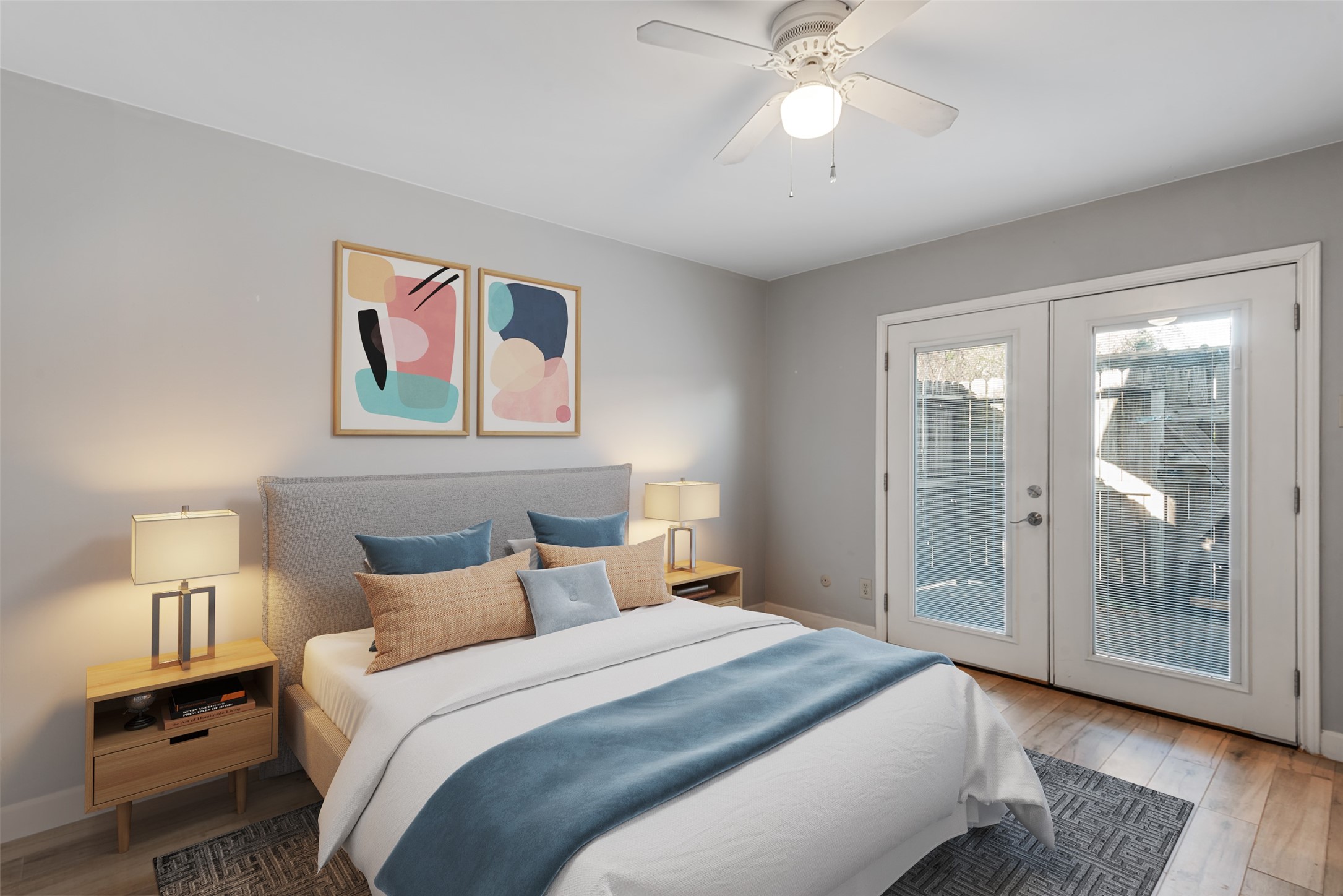 Bedroom has been virtually staged.