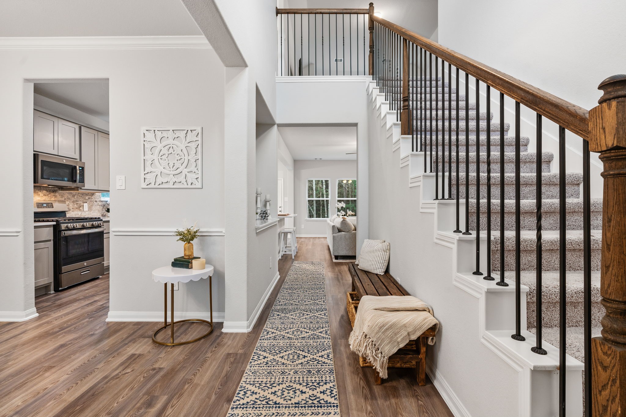 An inviting entry with a drop zone for your convenience.