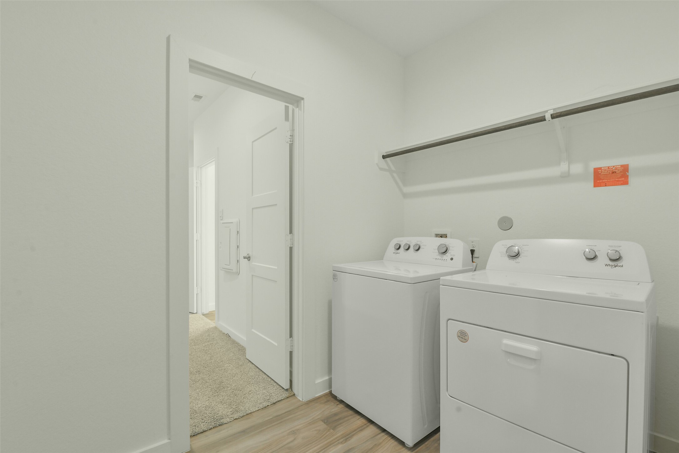 Laundry room opnes to the primary closet. Laundry room opnes to the primary closet.