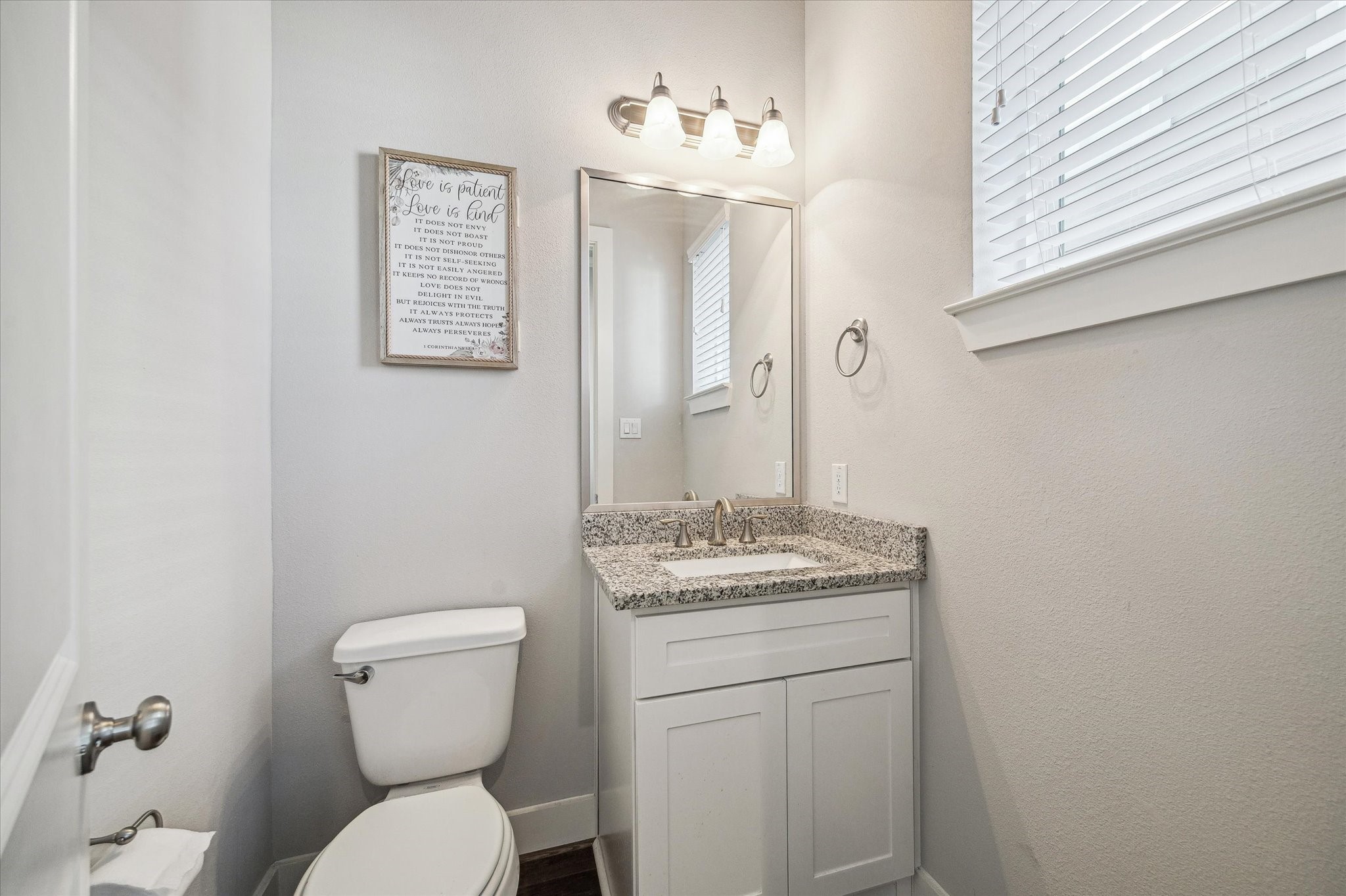 Off the 2nd floor landing is this privately tucked away Powder Room.