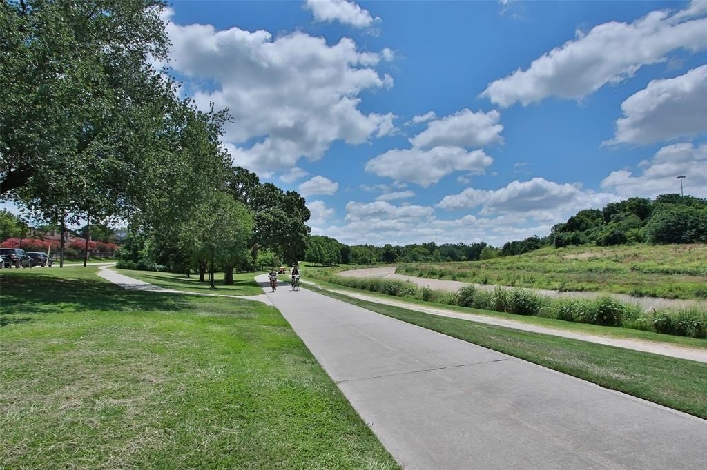 View of the Hike and Bike Trail that leads directly to Downtown. This 17 mile park is withing walking distance of this home.