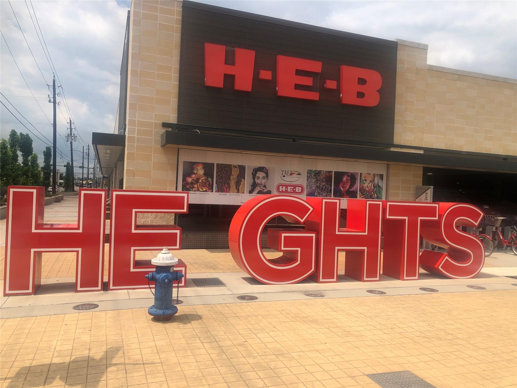 The Heights HEB is a popular grocery, just minutes down the street!