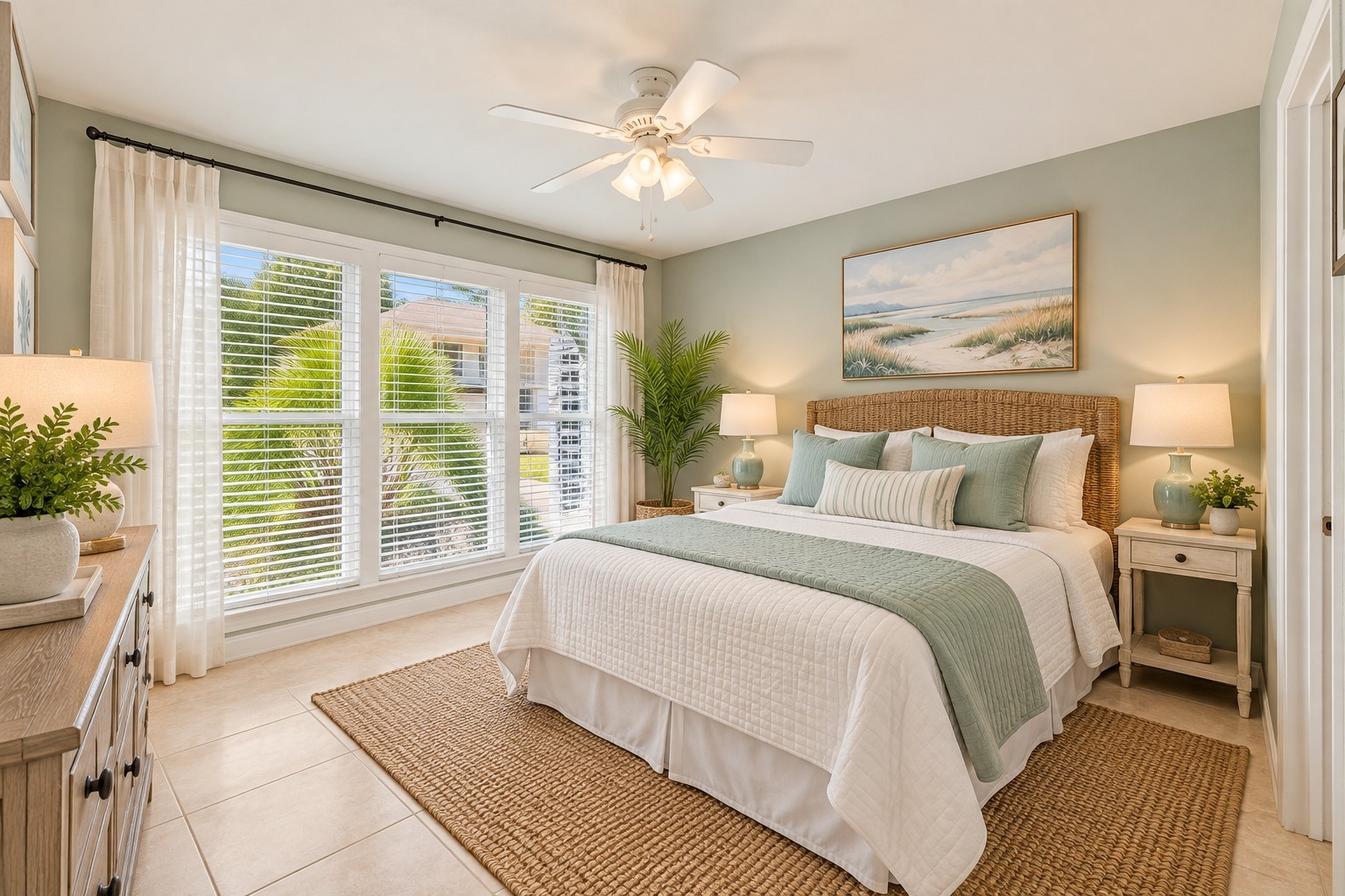 The third bedroom, also conveniently located on the first floor, offers comfort and versatility, with a full bathroom just steps outside the door that can easily serve as a private bath for guests or family members.
