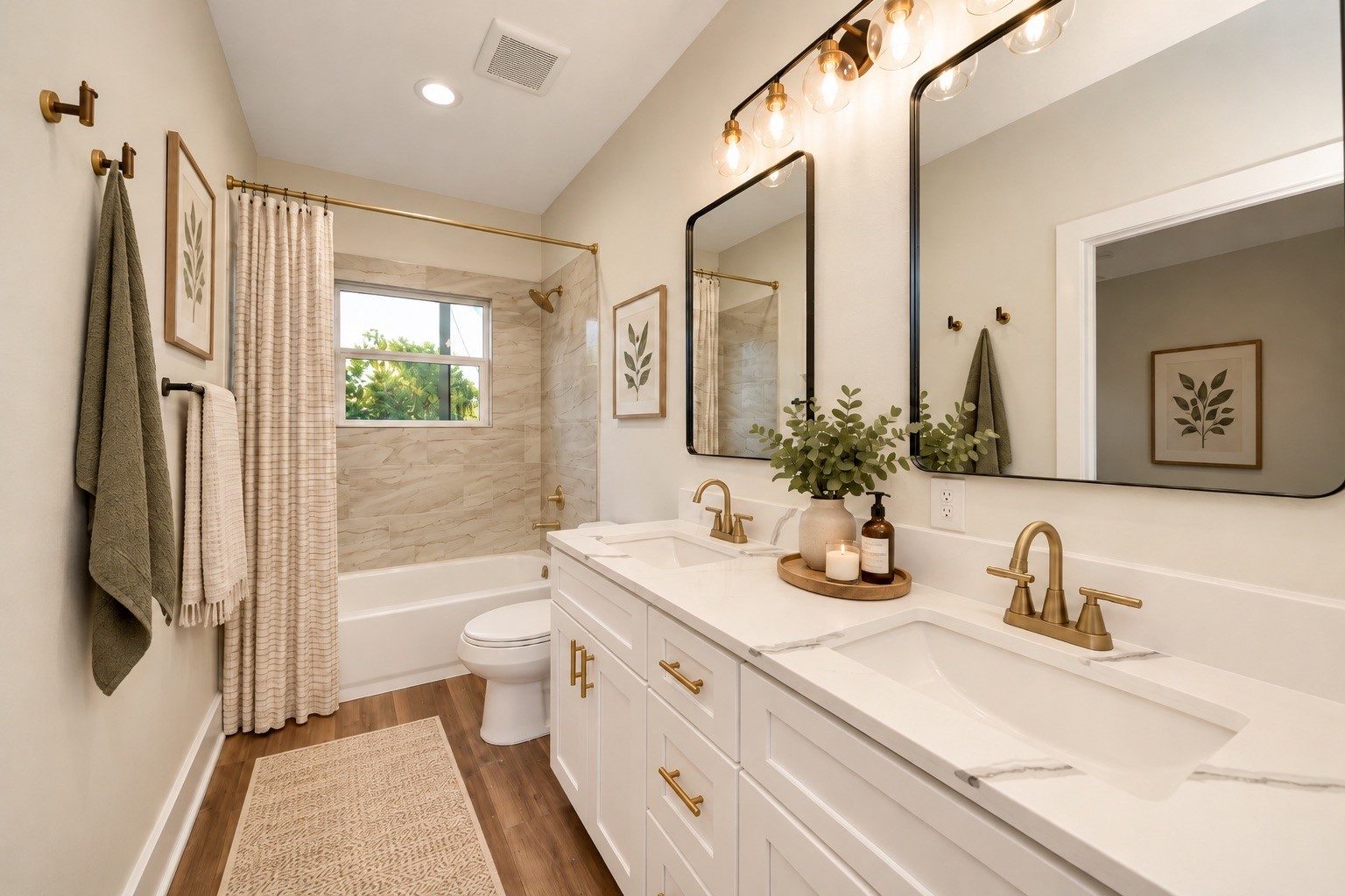 The final secondary bedroom measures approximately 13 x 11 feet and features a ceiling fan, natural light, and a comfortable layout. | Virtually Staged