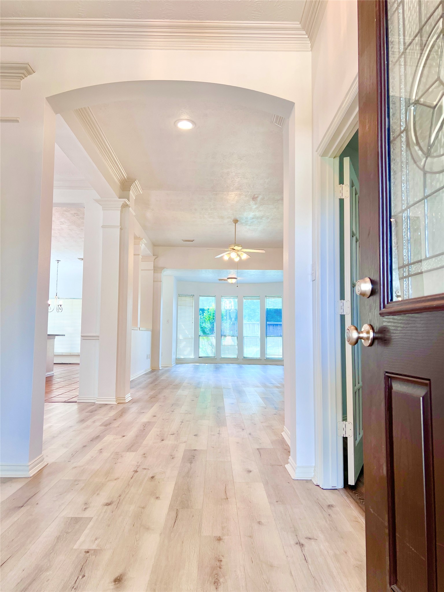 Welcoming front entry door Welcoming front entry door