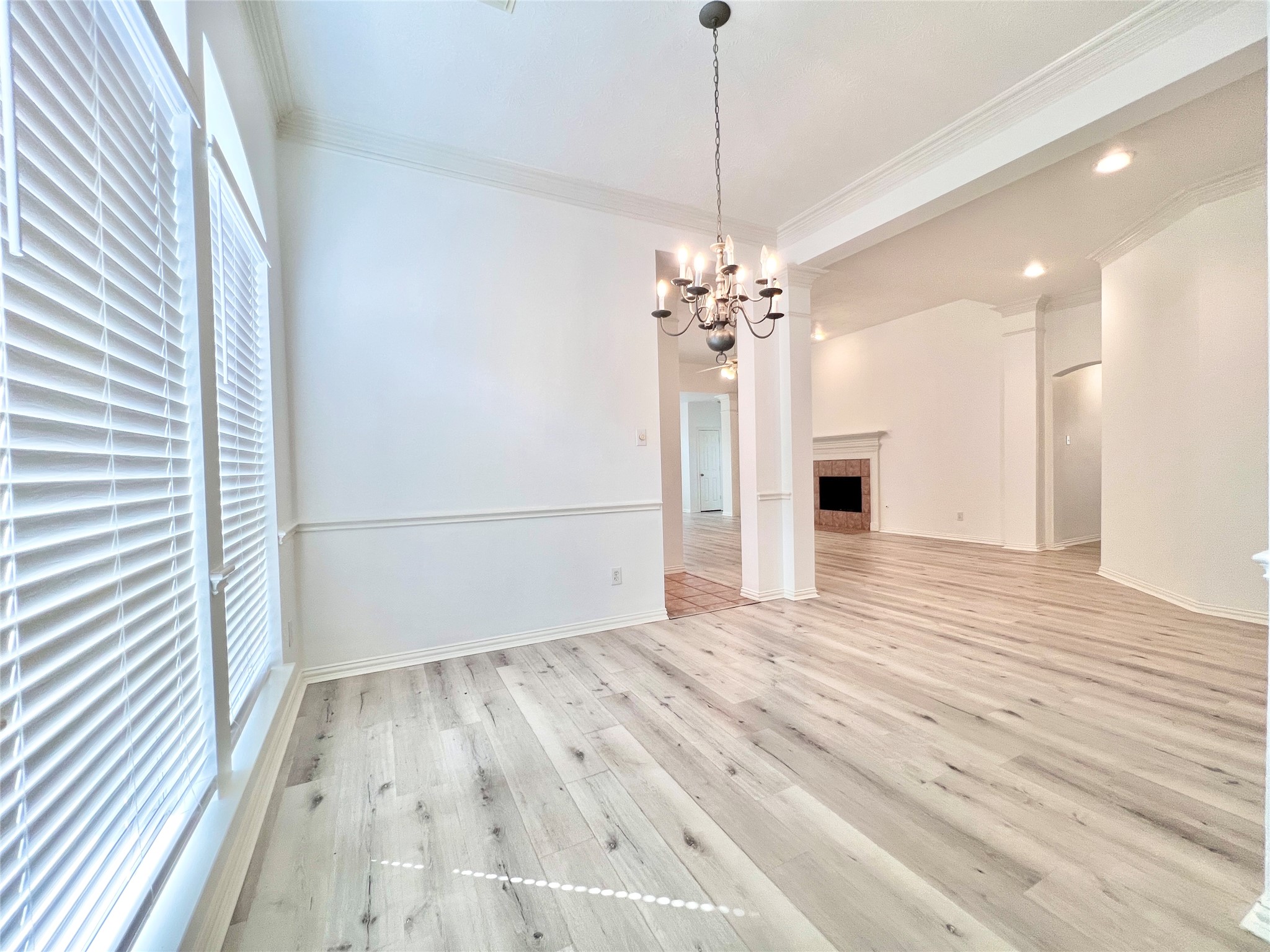 View of Dining room open to living room