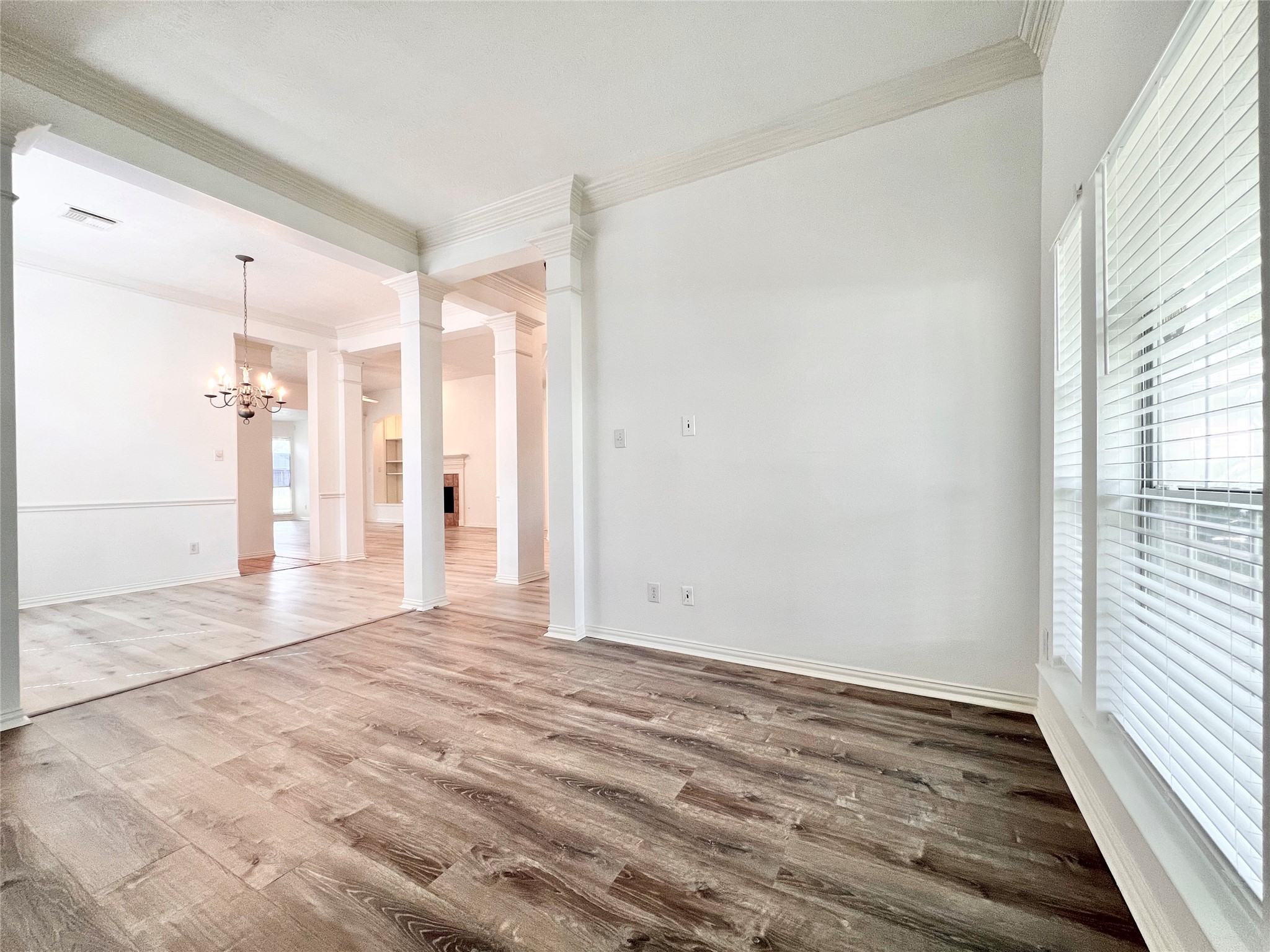 view of Formal Living room open to dining room