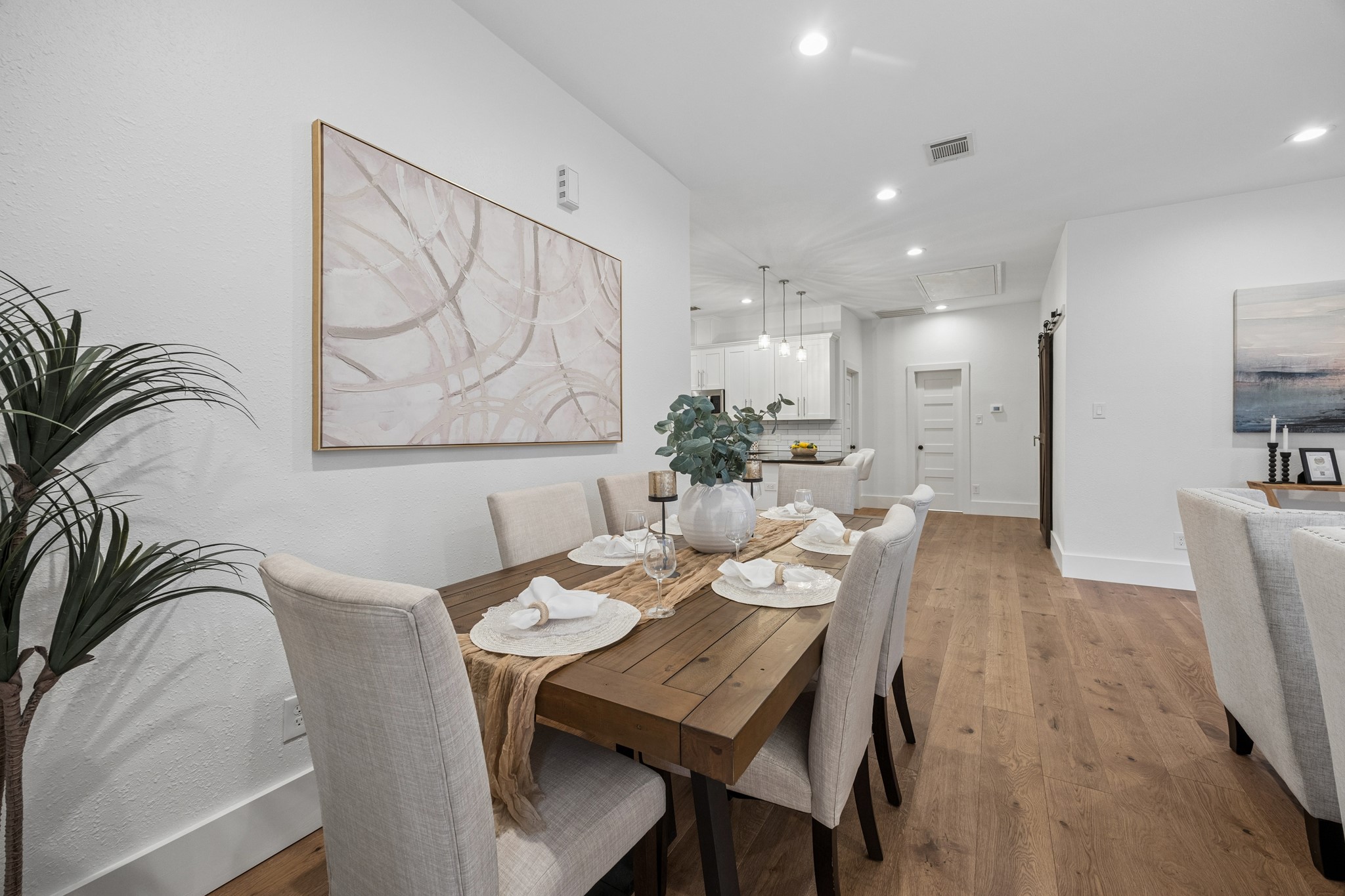 Bright and open dining room area.