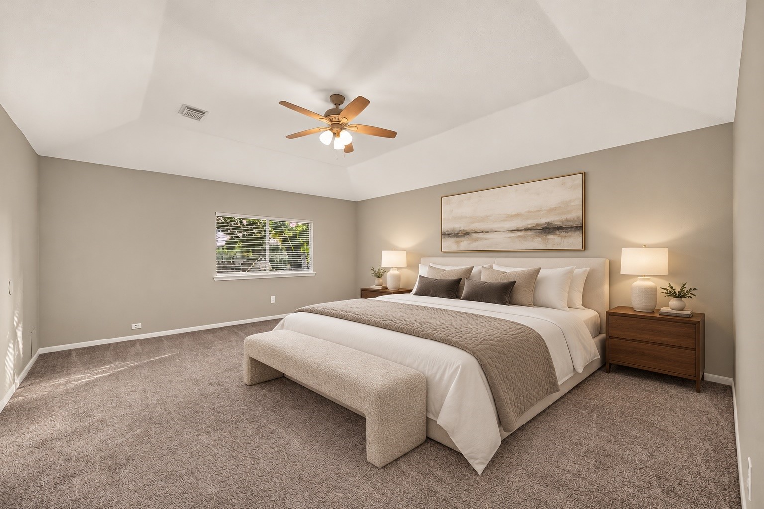 Primary bedroom Virtually Staged
