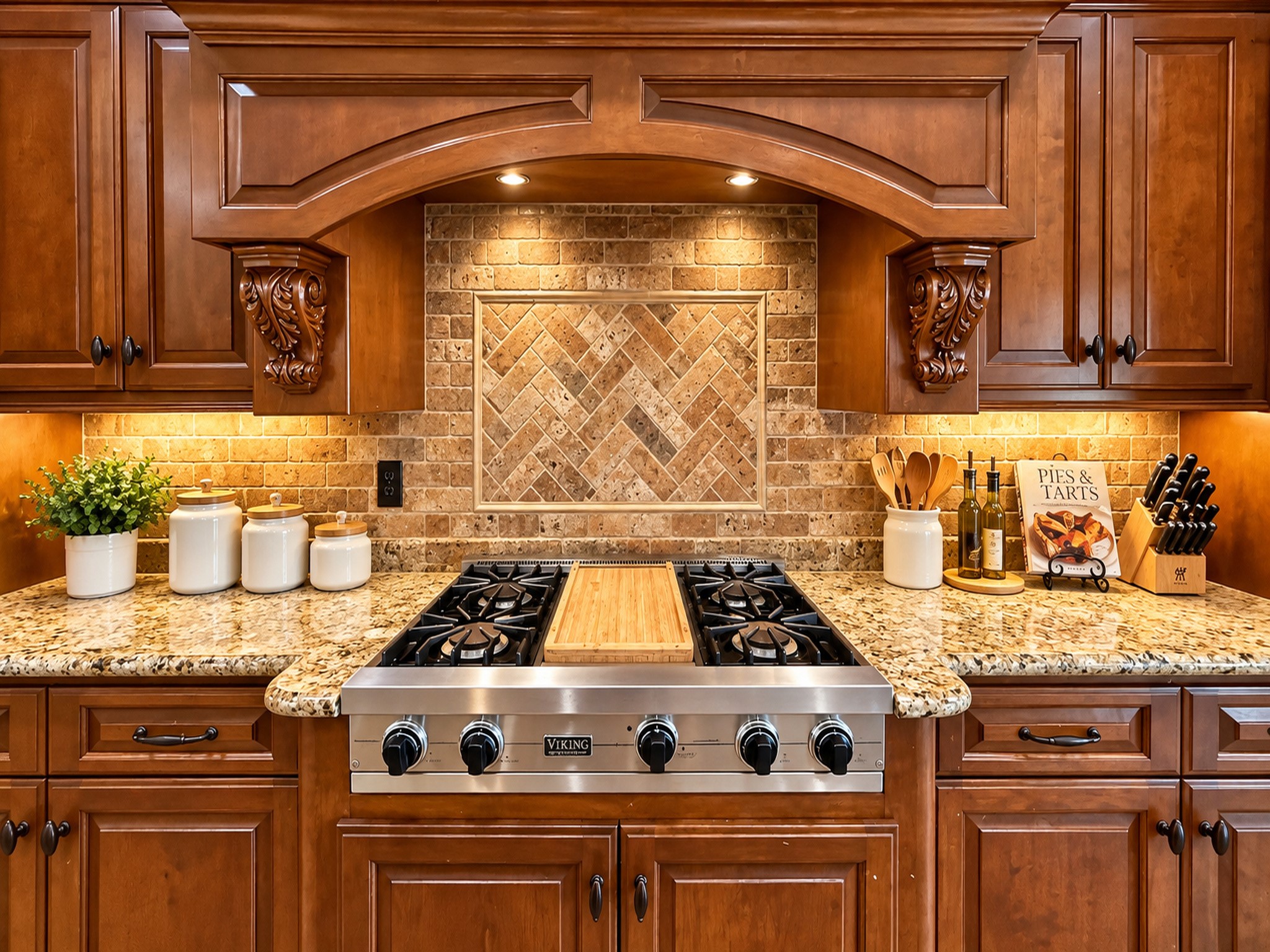 Viking gas cooktop