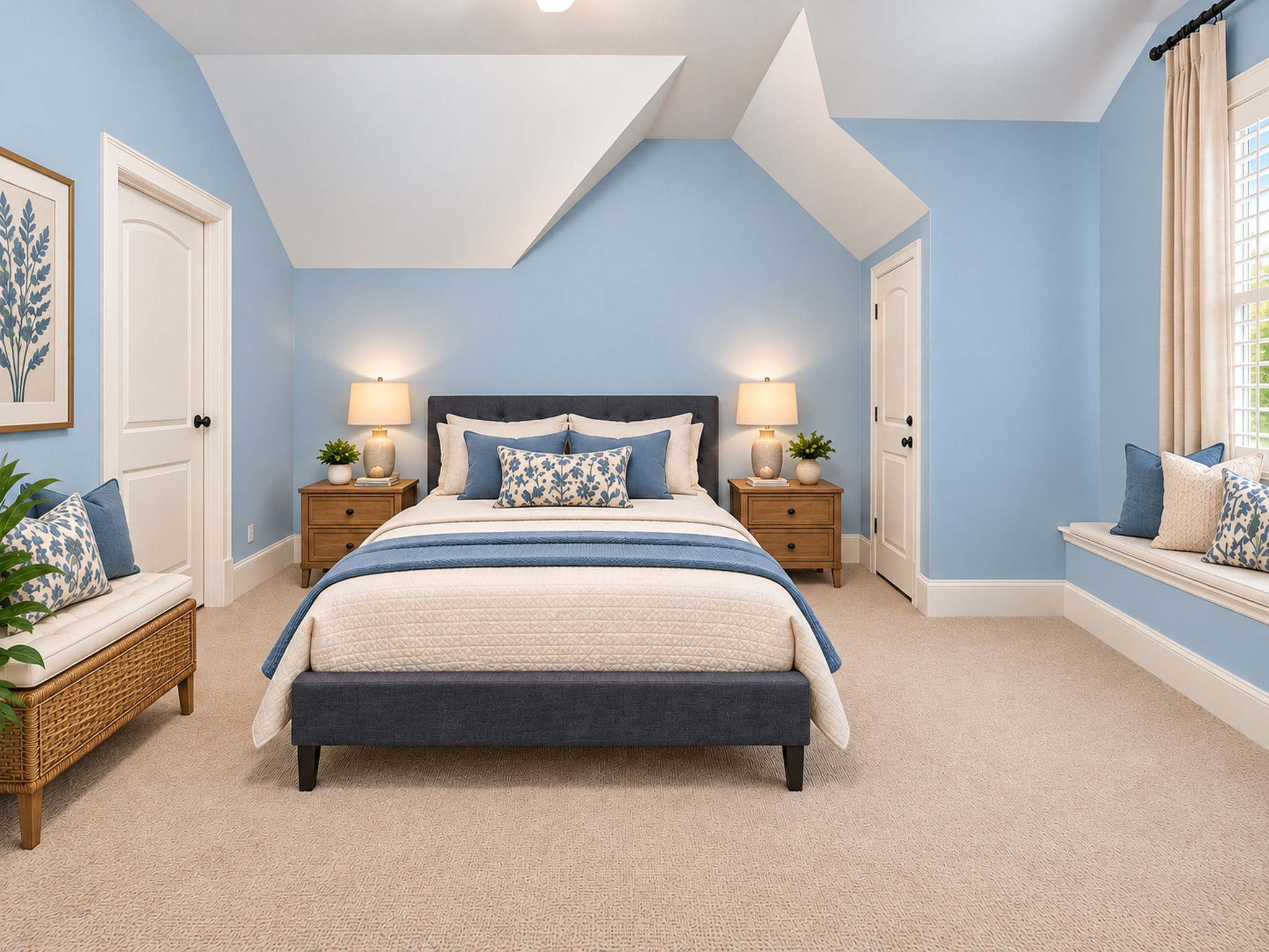 This upstairs Bedroom has an ensuite bathroom