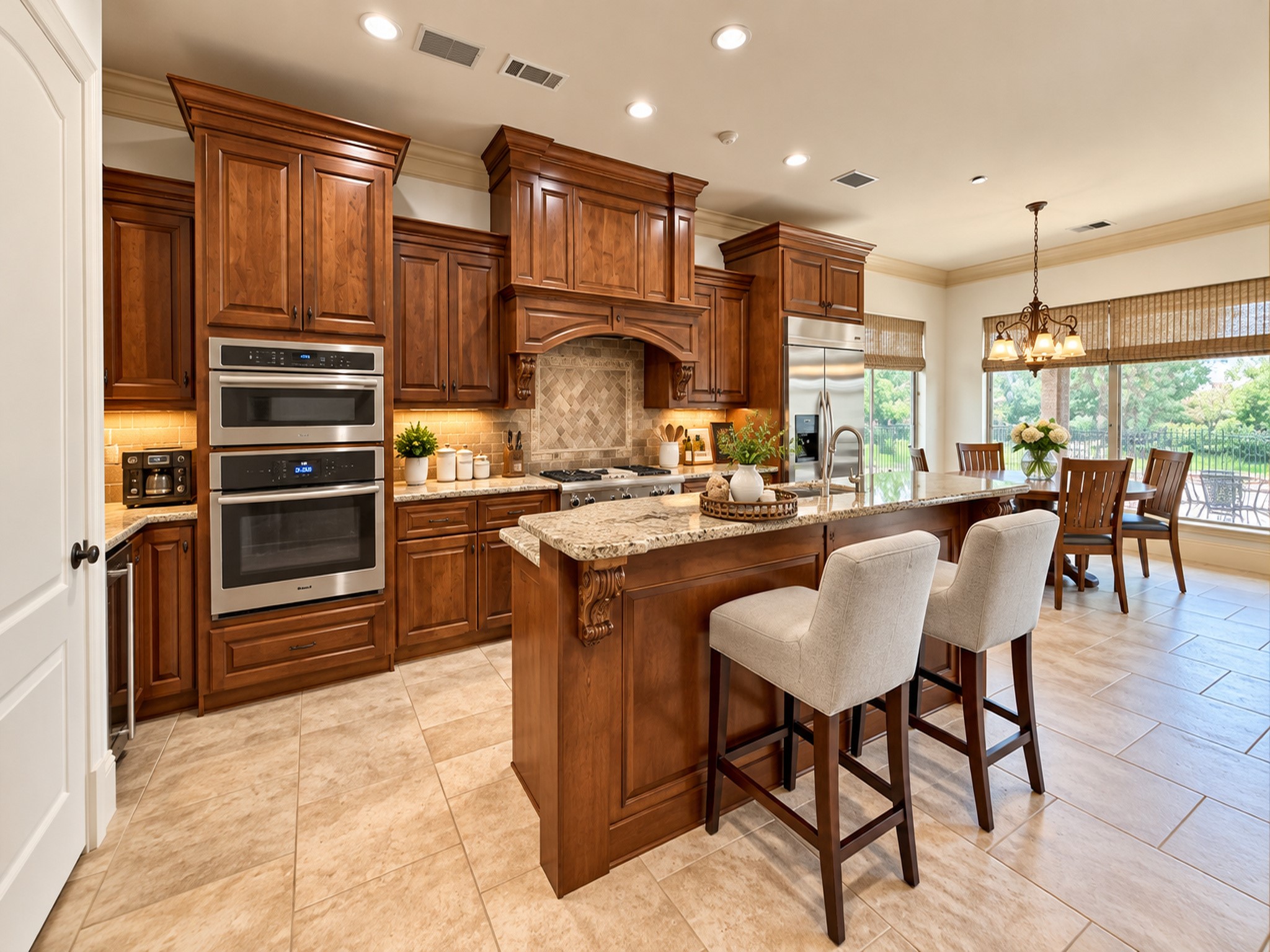 Dine in seating at the breakfast bar