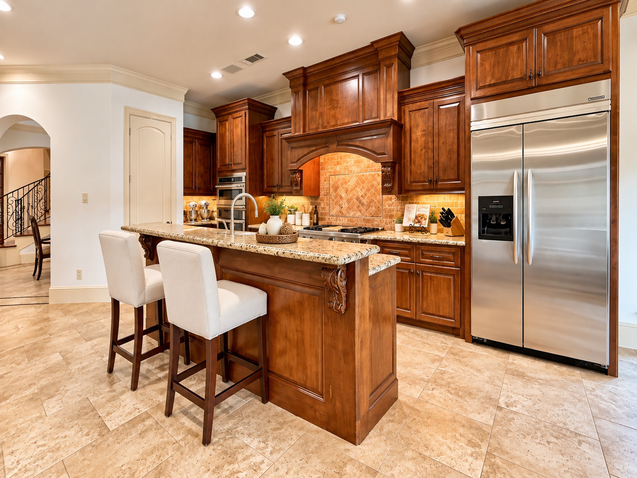 Undermount lighting & tons of storage space
