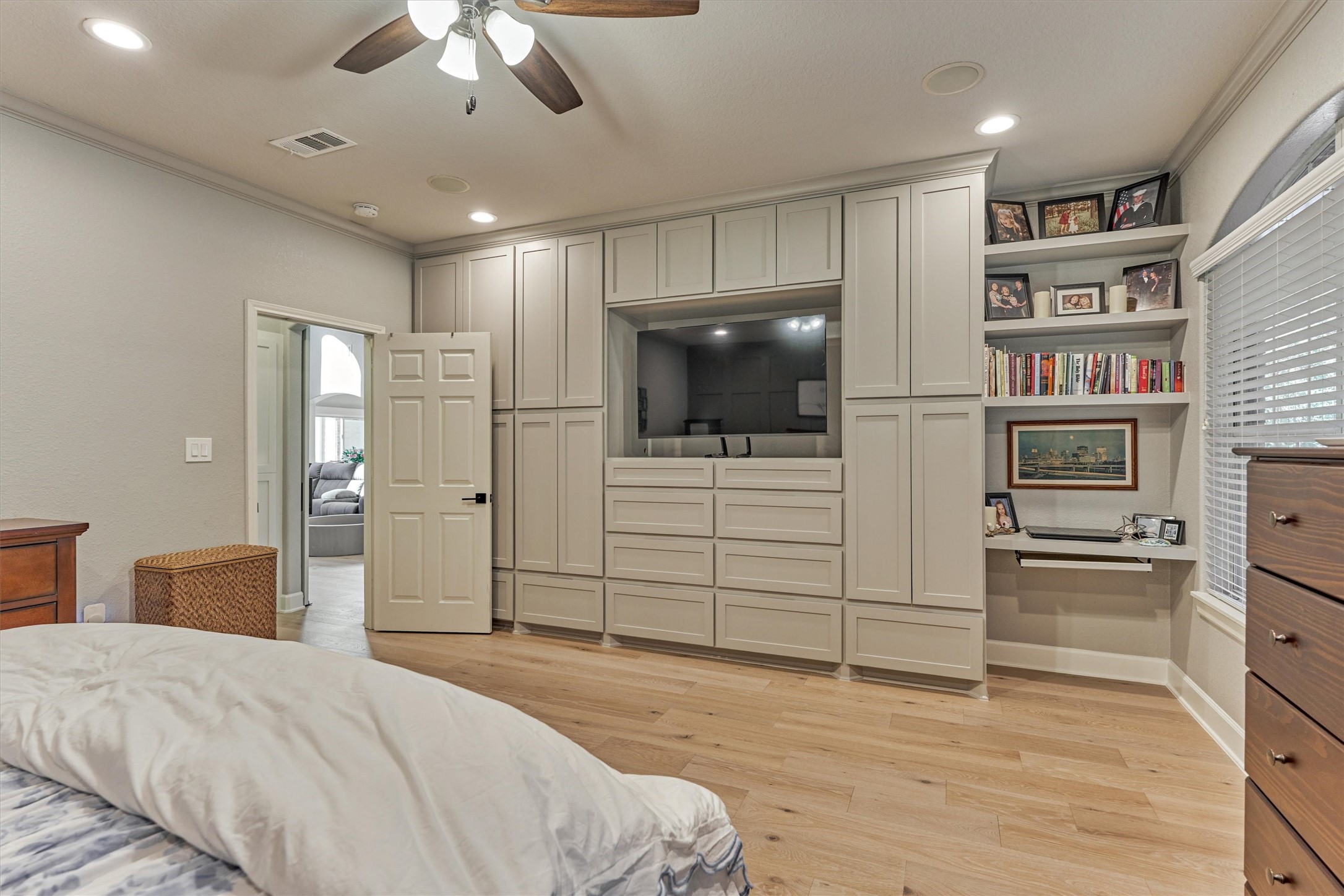 Look at the custom built-in storage!