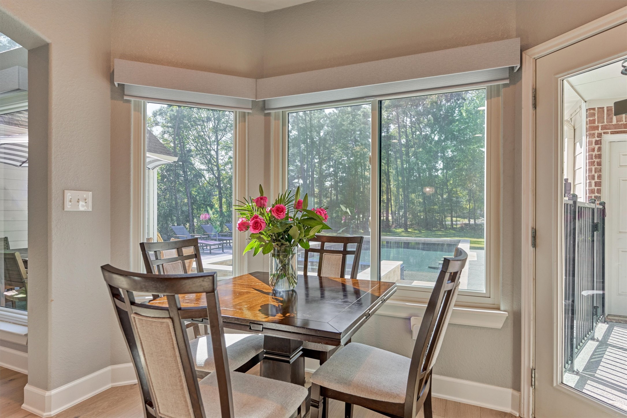 Breakfast area overlooking your backyard