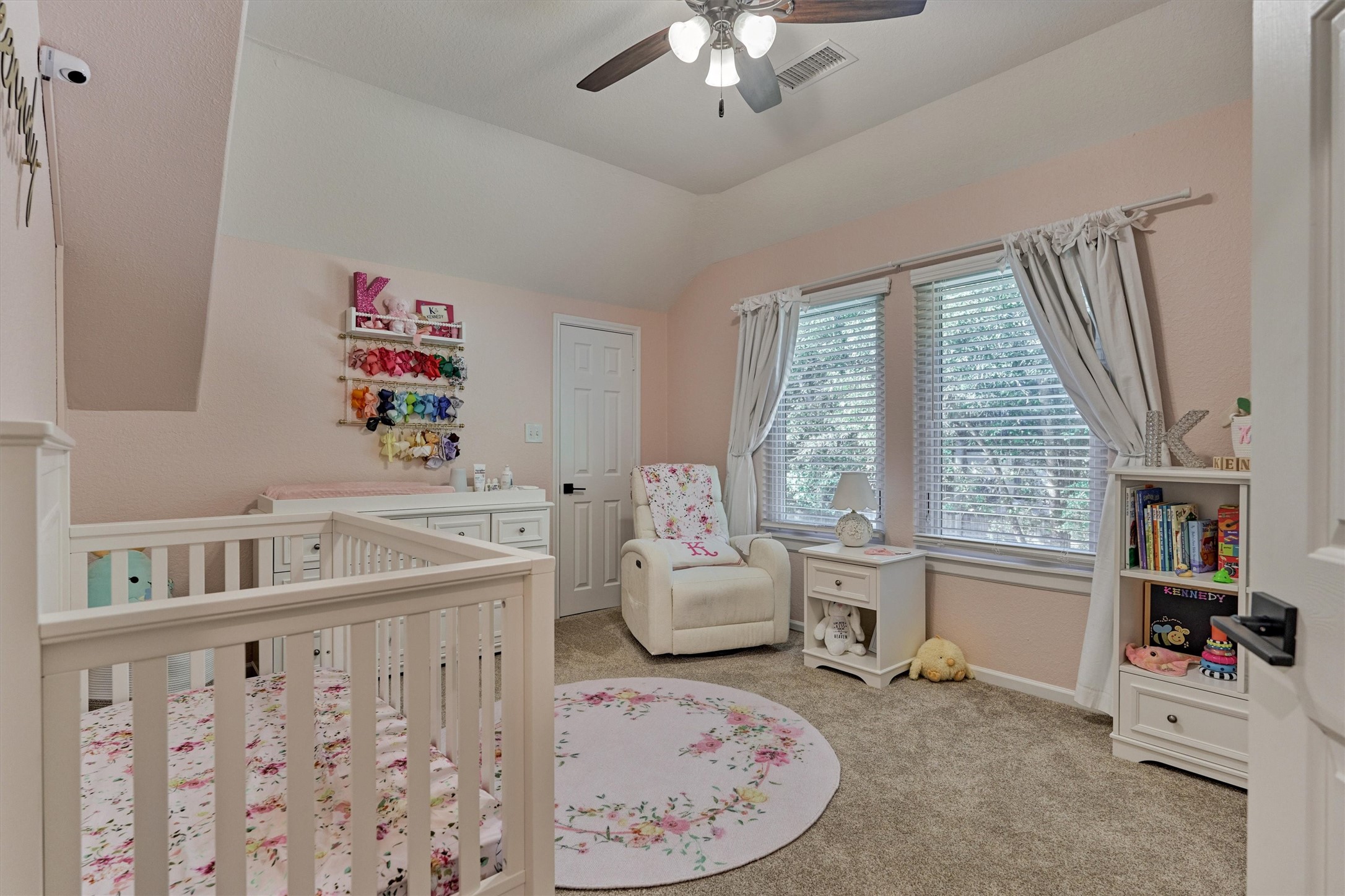 Bedroom with large windows